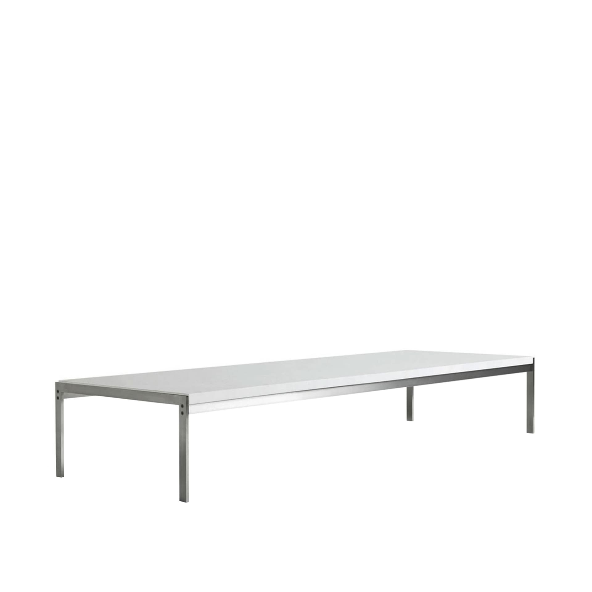 Fritz Hansen - PK63, Vit marmor, Valsad - Sofabord - Poul Kjærholm - Hvit - Metall/Stein