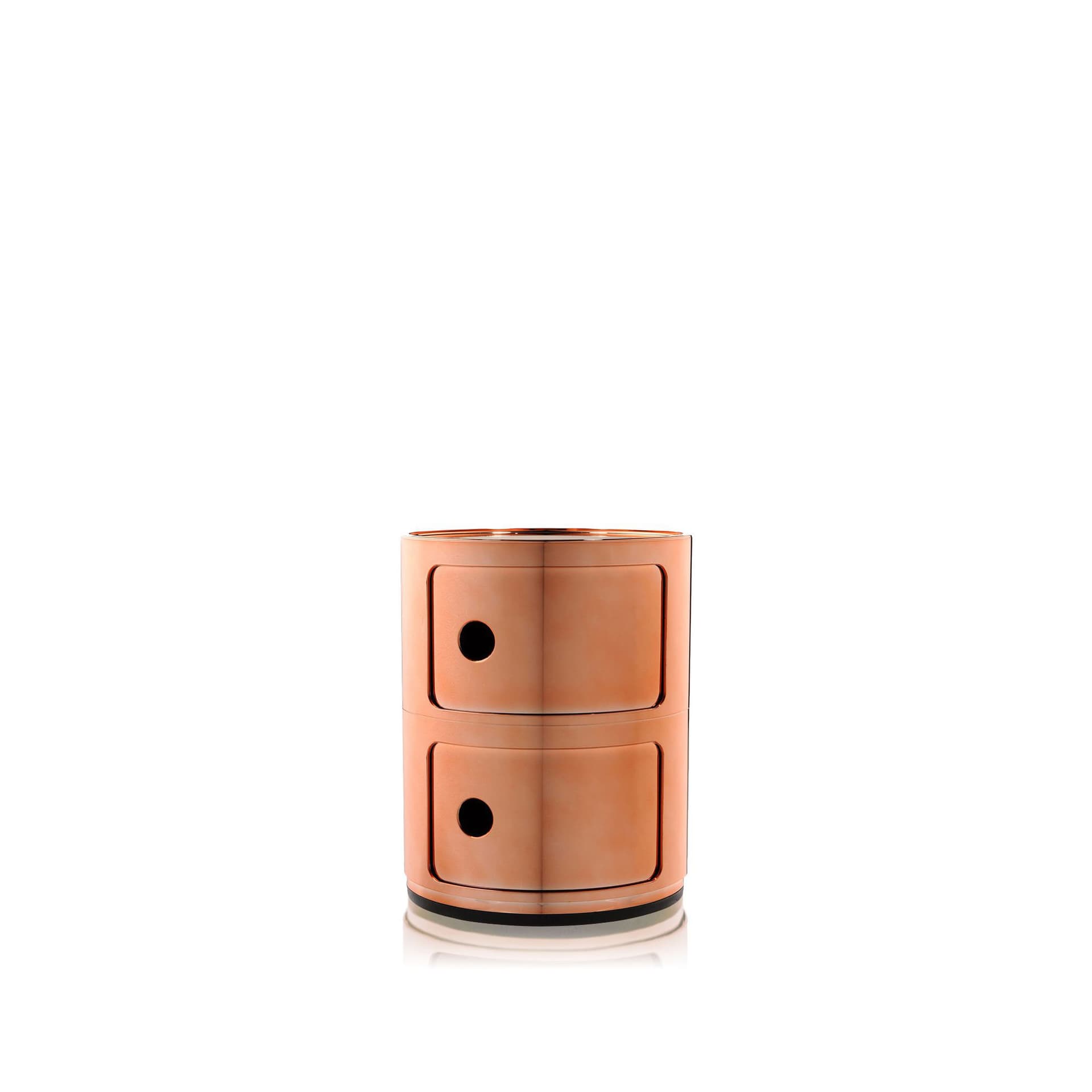 Kartell - Componibili Metallic 2 - Copper - Skuffeseksjoner - Anna Castelli Ferrieri - Kobber - Plast