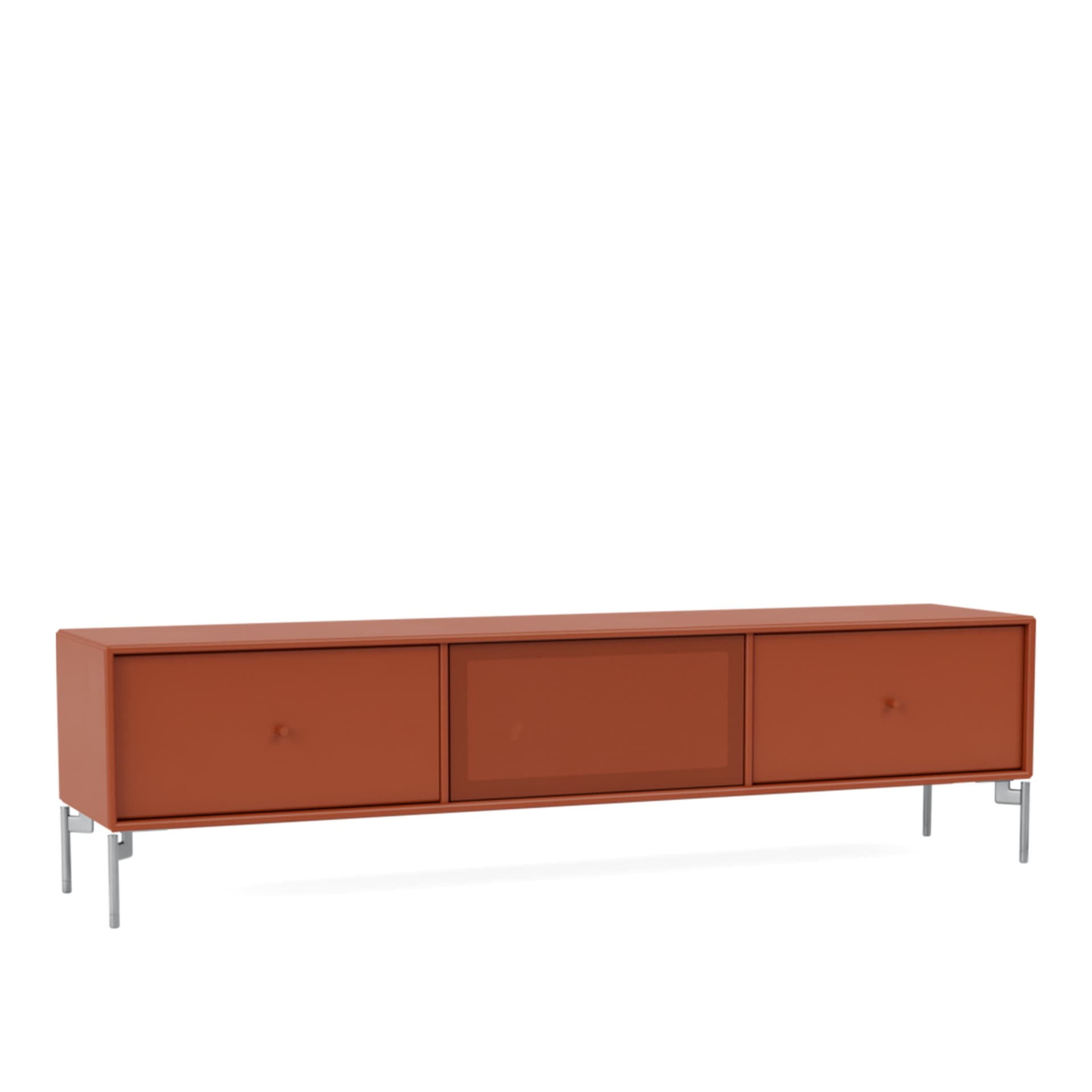 Montana - Octave V TV Bench 162-Hokkaido Matt Chrome - TV-benker - Peter J. Lassen - Rød - Tre