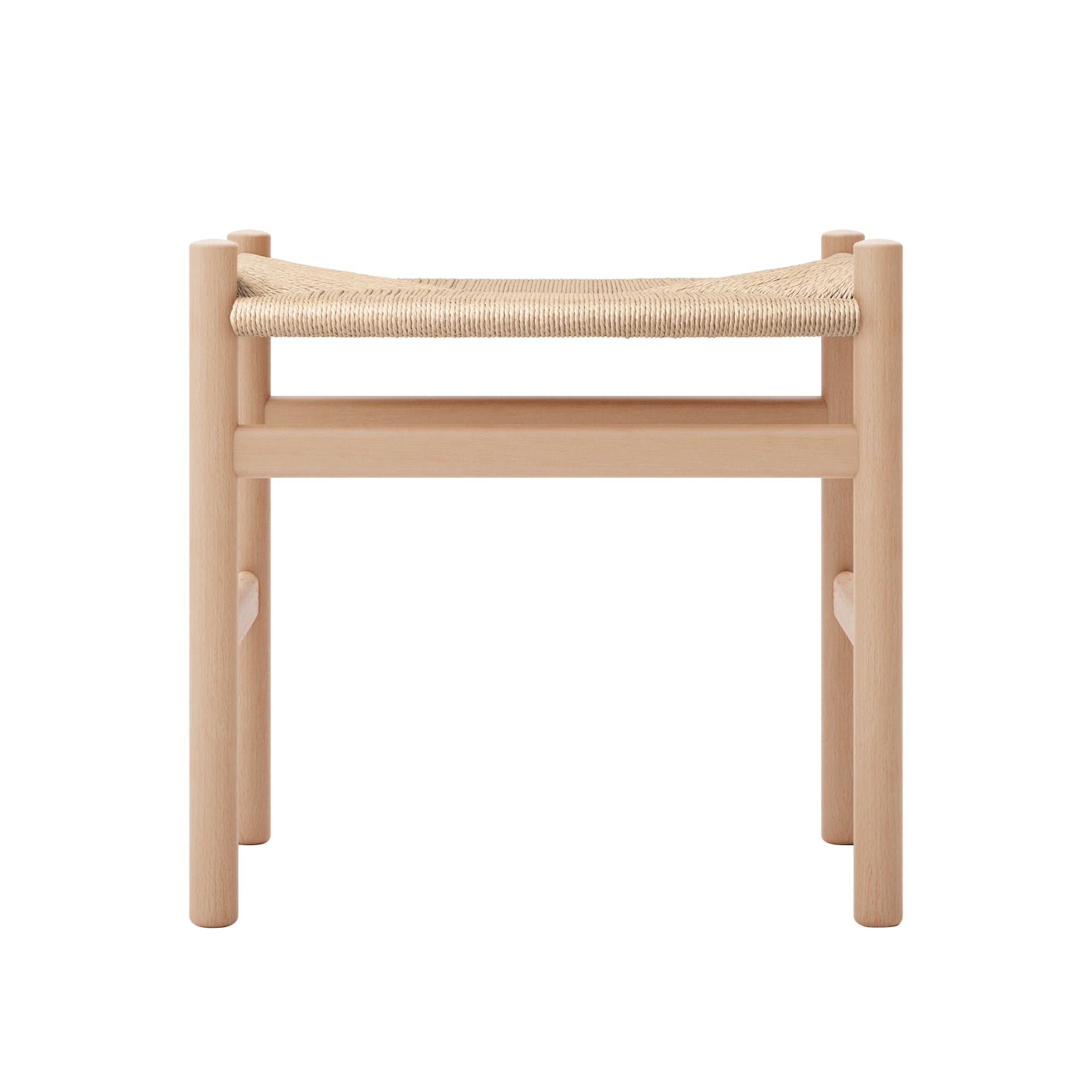 Carl Hansen - CH53, Bok, Oljad, Naturflätad, 43 cm - Skamler & Taburetter - Hans J. Wegner - Tre farget - Papir/Tre