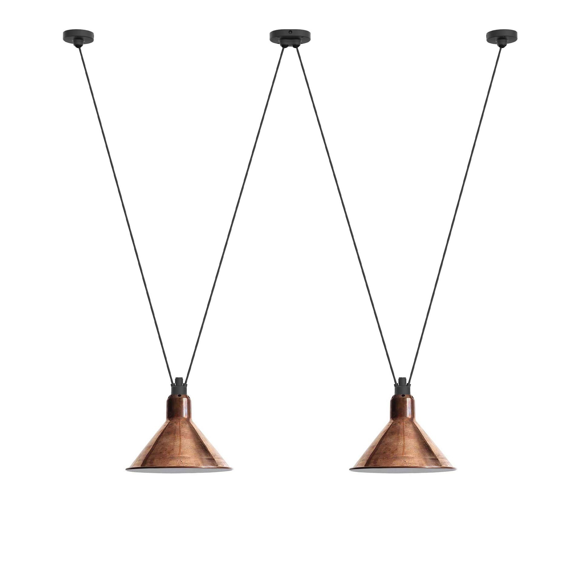 DCWéditions - Les Acrobates De Gras 324 XL Conic Raw Copper/White Inside - Pendellamper - Bernard-Albin Gras - Kobber
