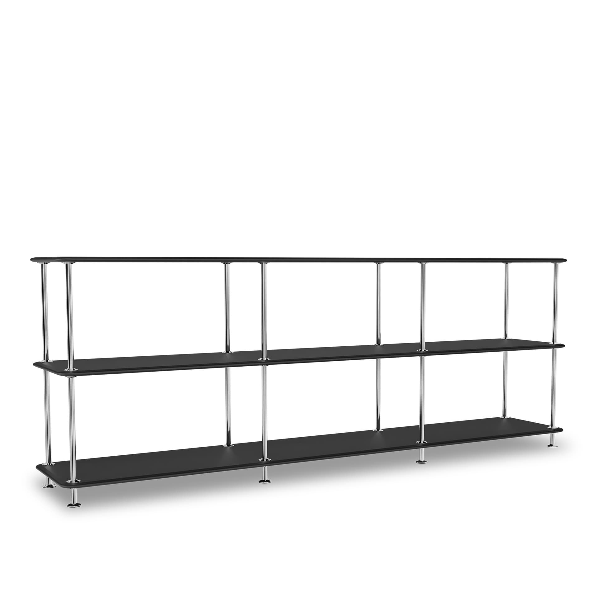 Montana - Montana Free 222000 207-Blackstructure 44C-Chrome - Hyller & Hyllesystem - Jakob Wagner - Svart - Metall/Tre