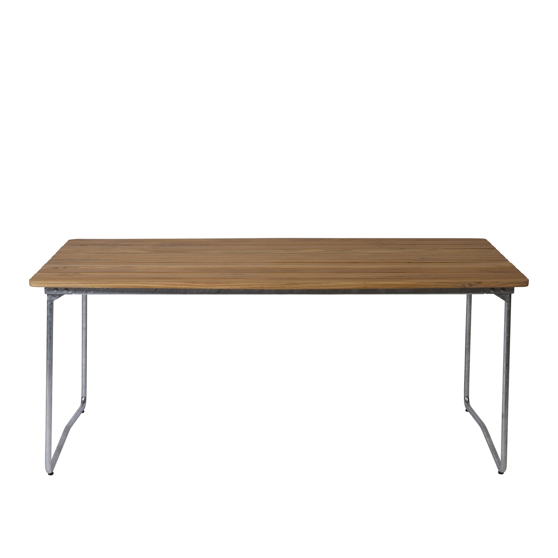 Grythyttan Stålmöbler - Bord B31 170cm varmforsinket stativ ubehandlet teak - Utendørs spisebord - Tre farget - Metall/Tre