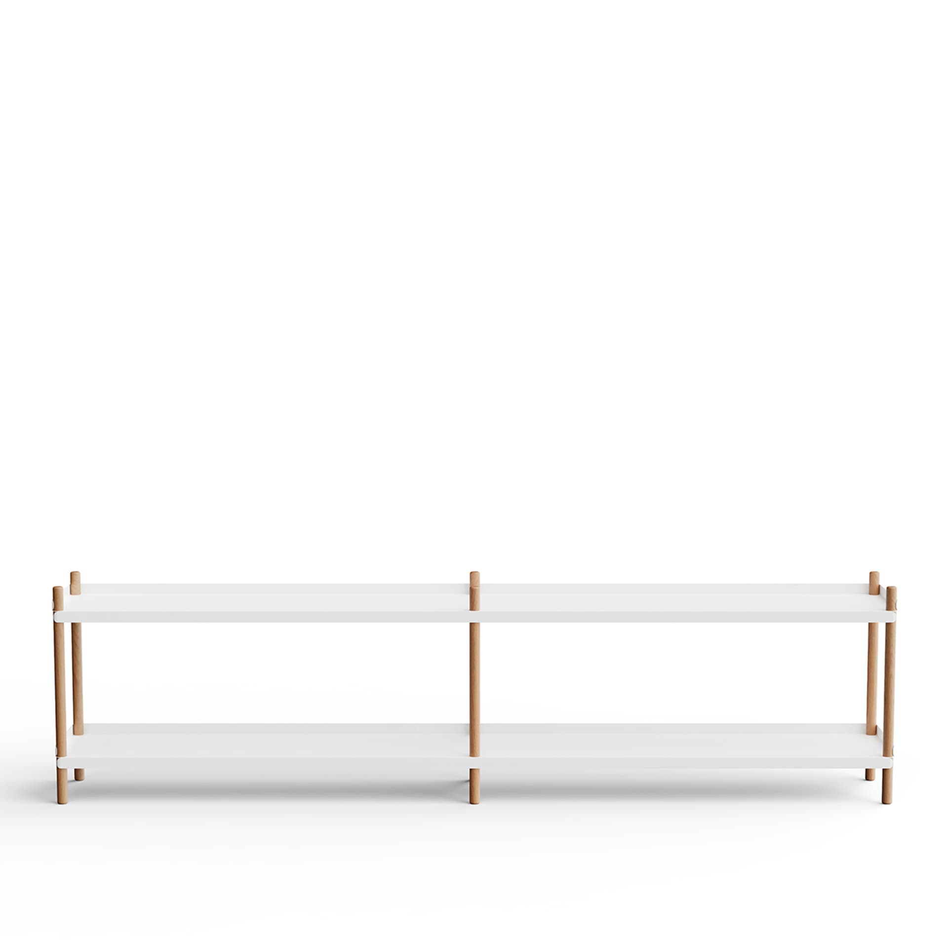 NINE - BOLT Shelving 2000 - 2 shelves Oak Natural White - Hyller & Hyllesystemer - Lennart Ebert - Hvit - Metall/Tre