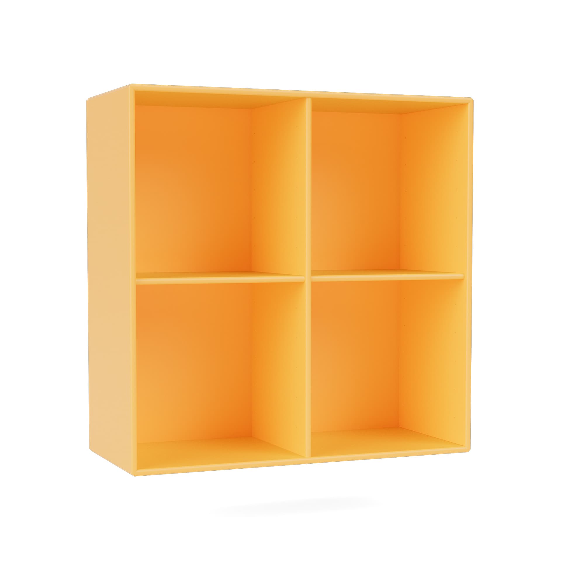 Montana - Show Bookcase 166-Acacia 04 Suspension Rails - Bokhyller - Peter J. Lassen - Gul - Tre