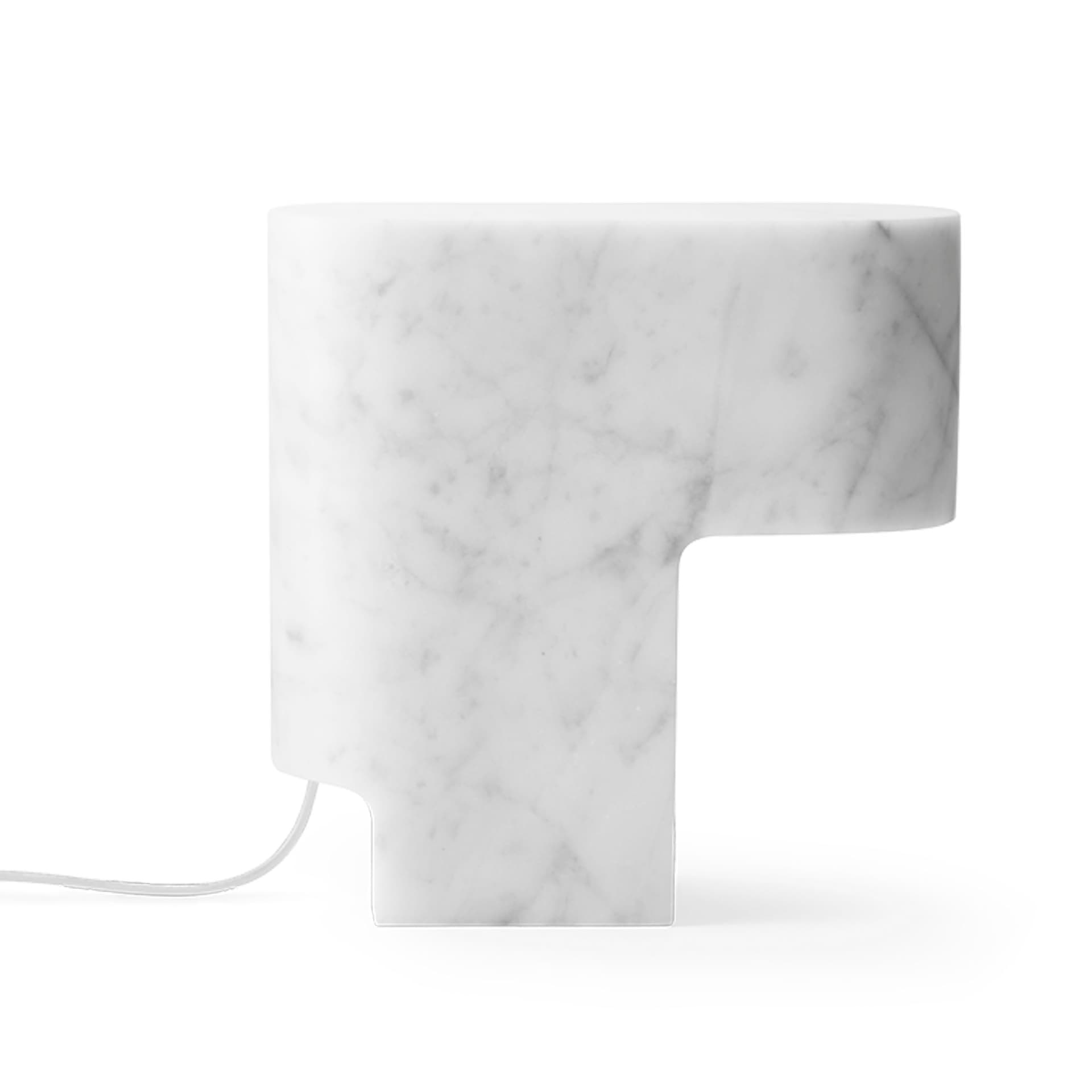 Wastberg+ - Pawson W223 bordslampa marmor - Bordlamper - Hvit - Naturlig materiale