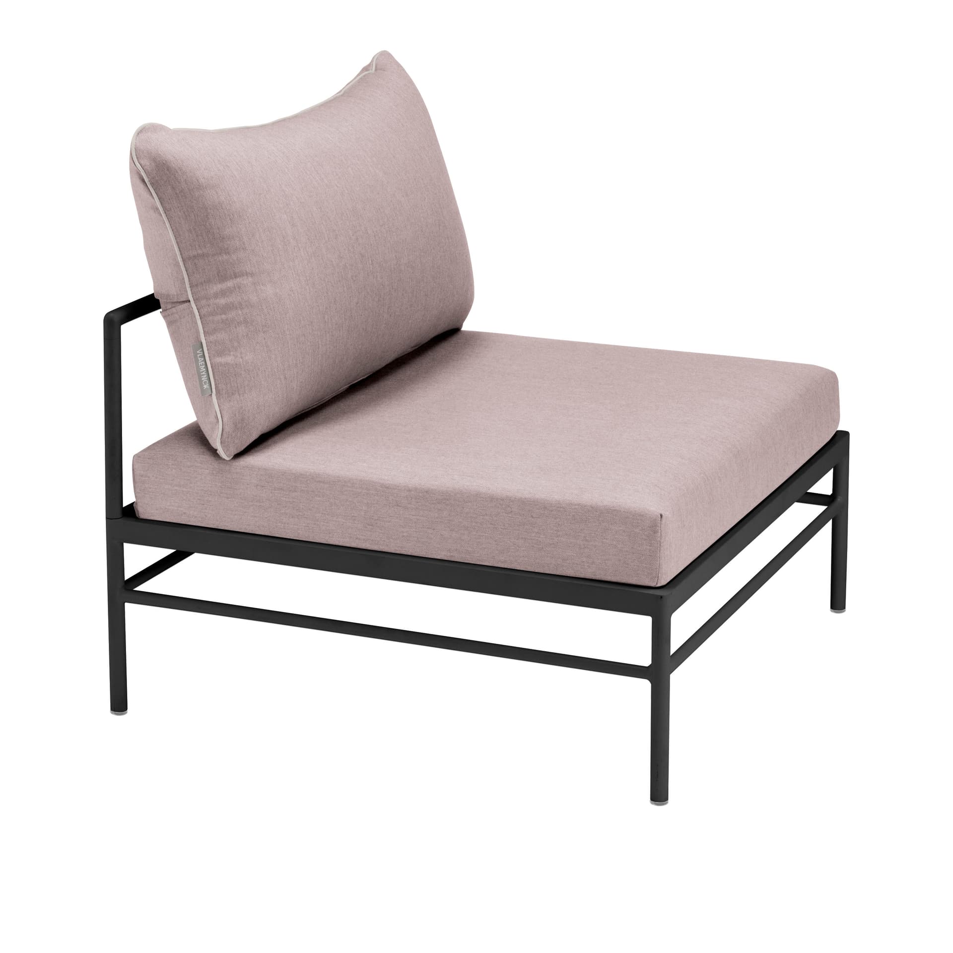 Fermob - Rivage Low Chair – Liquorice, Papyrus - Utendørs sofaer