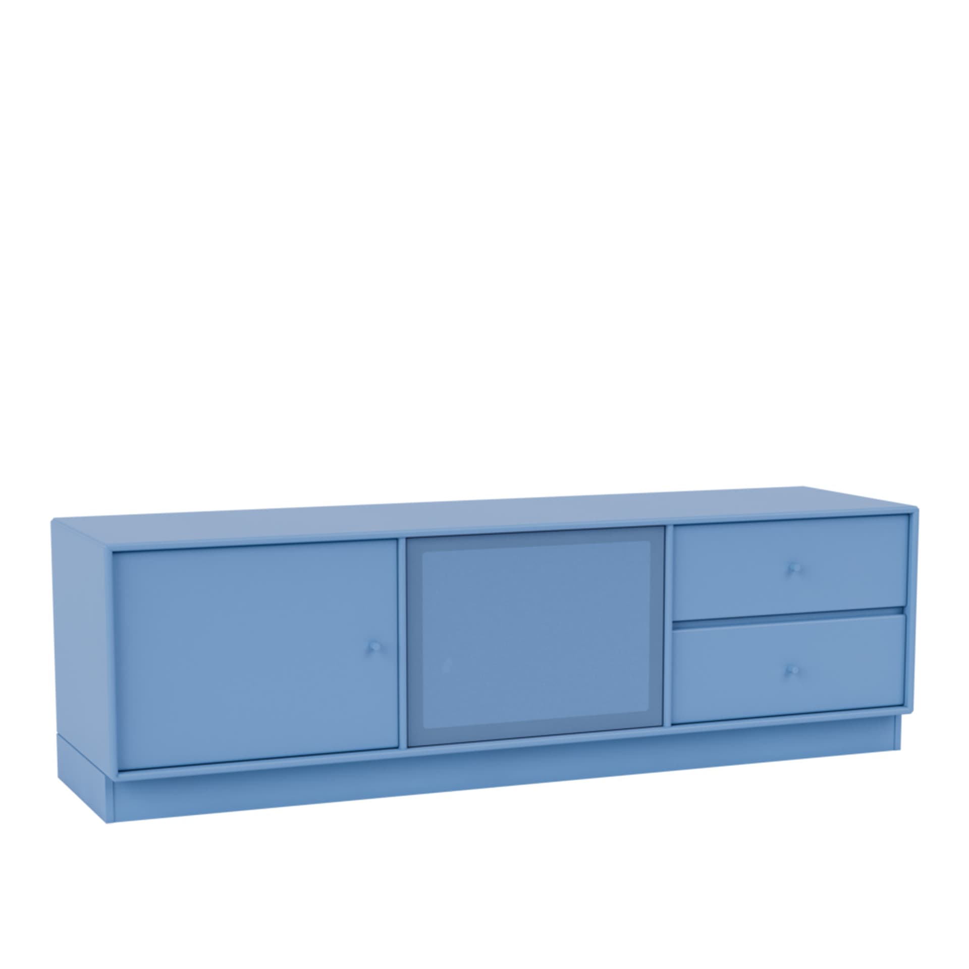 Montana - Octave Vi TV Bench 154-Azure 07 Plinth 7 cm - TV-benker - Peter J. Lassen - Blå - Tre