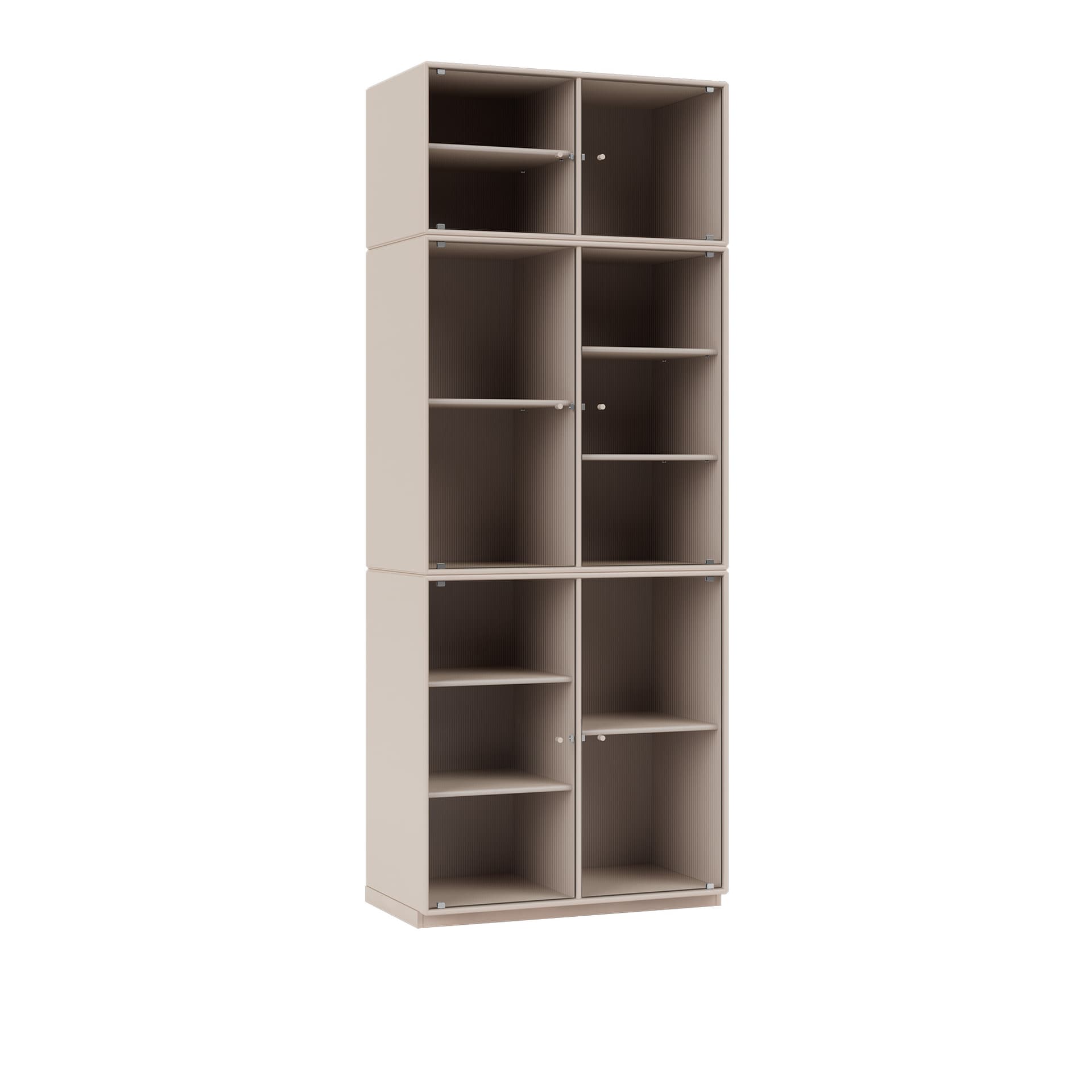 Montana - Ripple Iv – Vitrine Cabinet 168-Clay 06 Plinth 3 cm - Vitrineskap - Peter J. Lassen - Beige - Tre