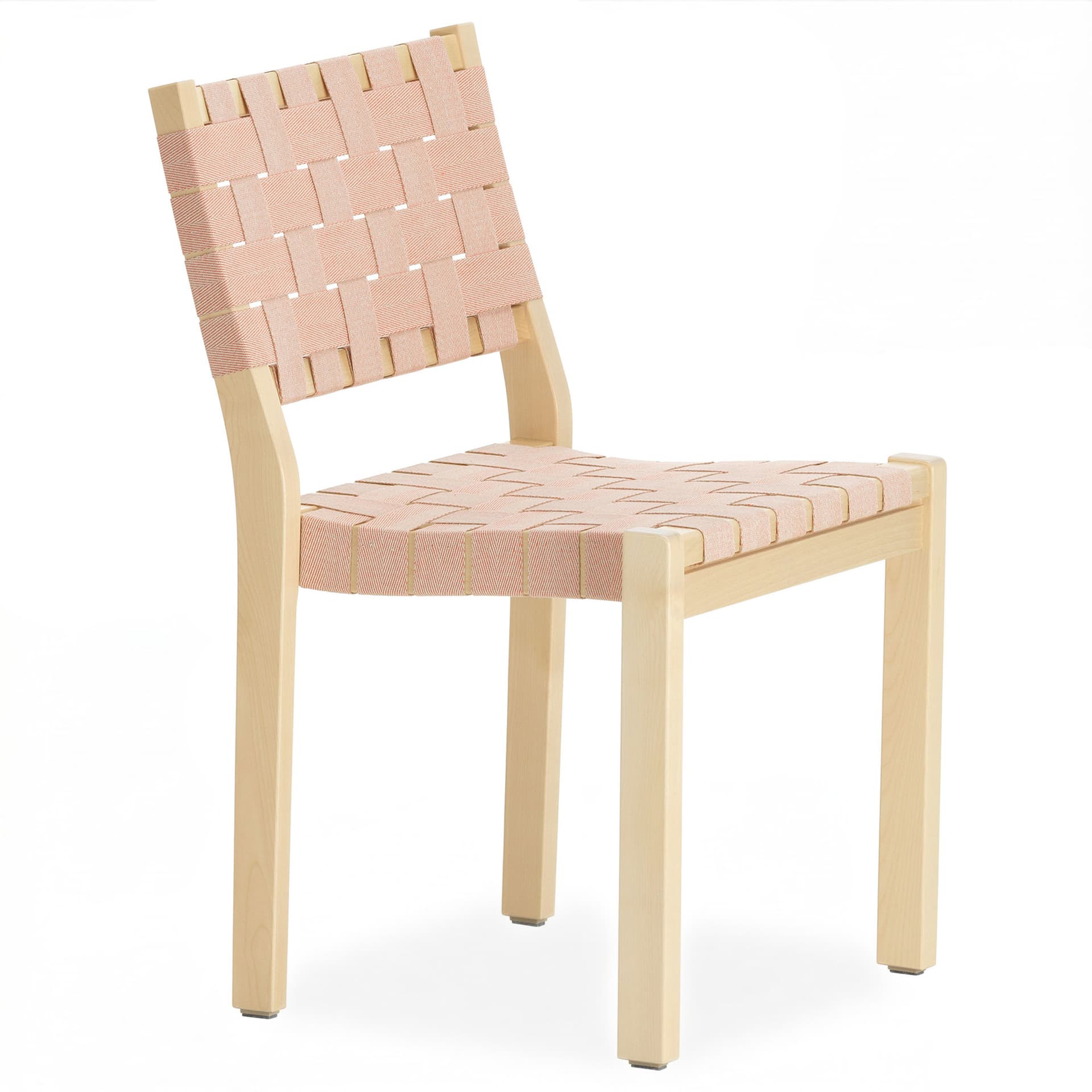Artek - Chair 611 Björk/Natural Red - Spisestoler - Alvar Aalto - Rosa - Naturlig materiale/Tre