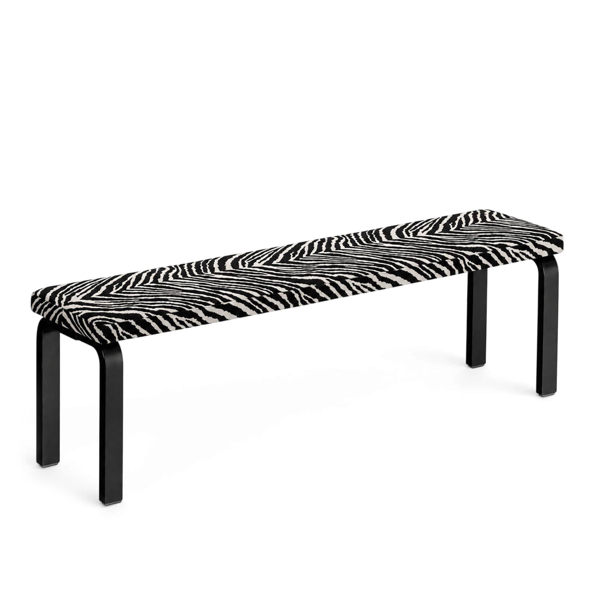 Artek - Benk 168B 35 x 150 cm svartlakkert bjørk / svart Zebra - Benker - Alvar Aalto - Svart - Tre