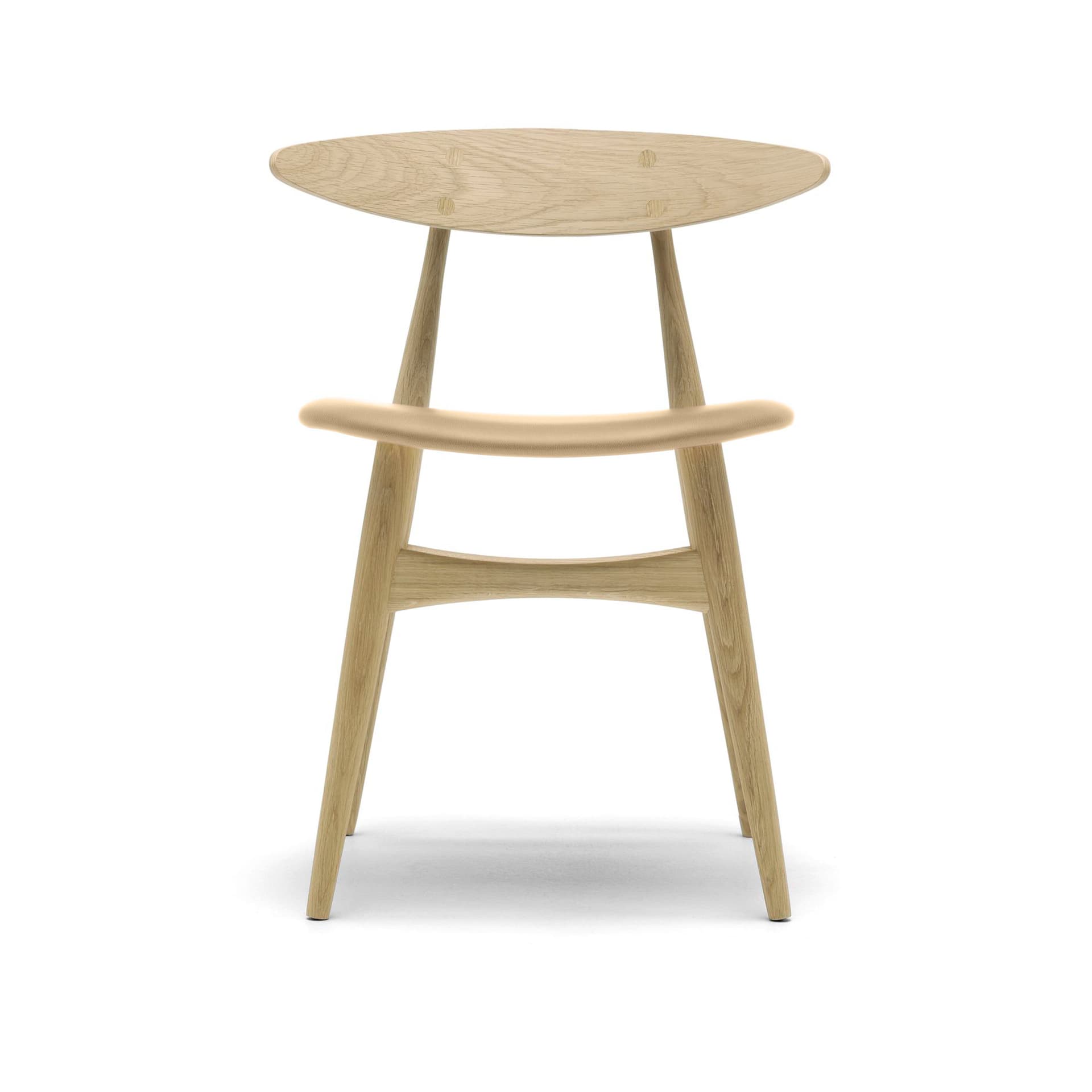 Carl Hansen - CH33P - Klädd sits, Oljad Ek, Lädergrupp C Sif - 90 - Spisestoler - Hans J. Wegner - Tre farget - Tre