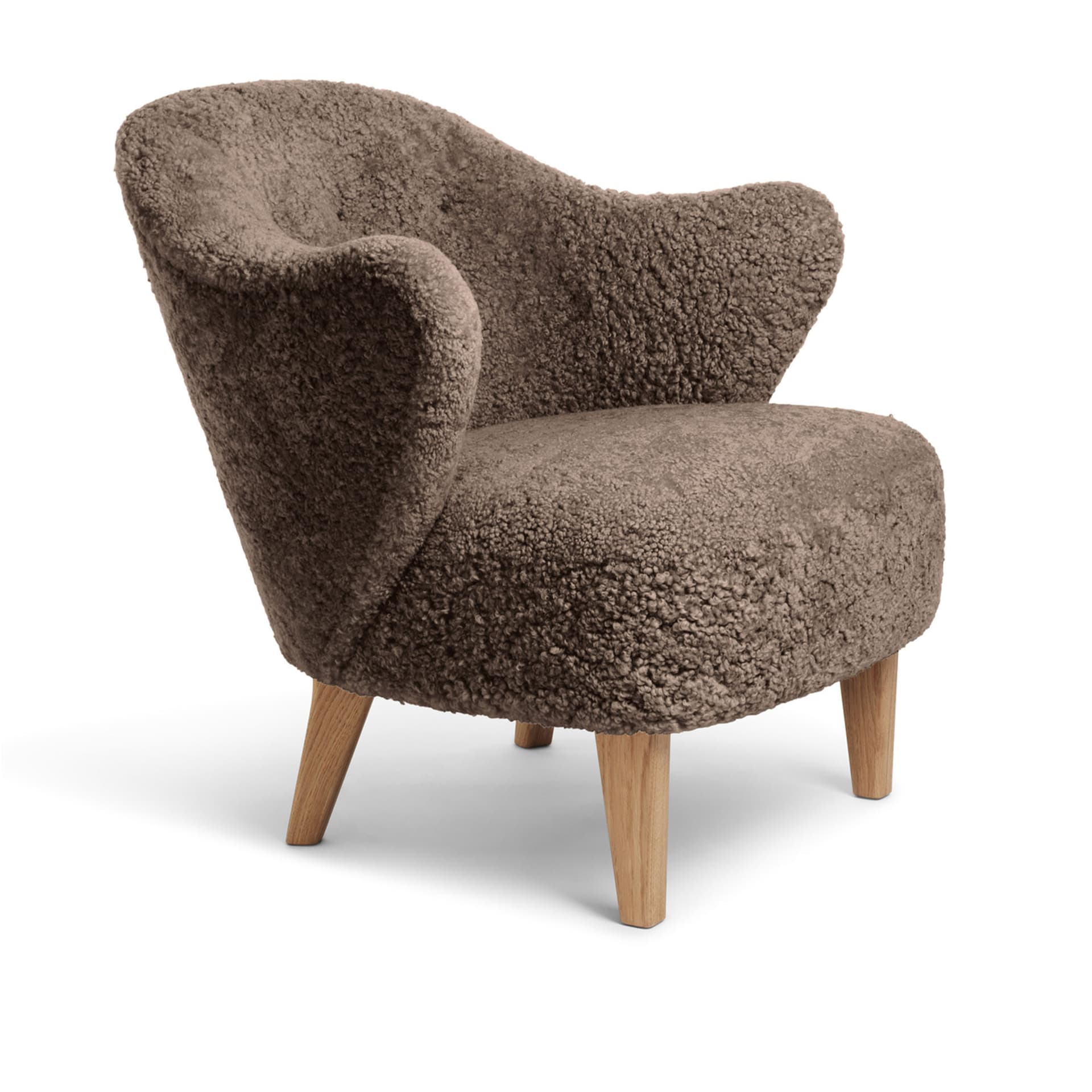 Audo Copenhagen - Ingeborg, Lounge Chair, Natural Oak Legs - Lenestoler - Flemming Lassen - Brun - Metall/Tre/Skum