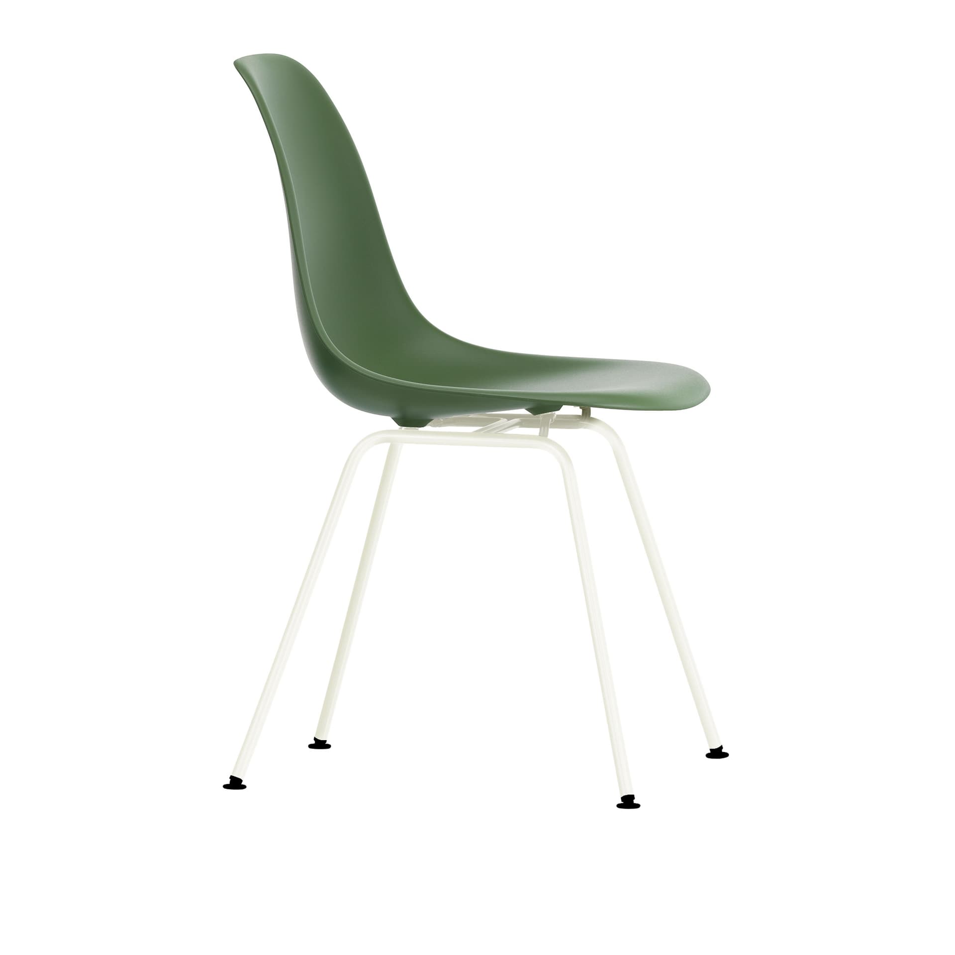 Vitra - Eames Plastic Chair DSX - 48 Forest - White Base - Spisestoler - Charles & Ray Eames - Grønn - Metall/Plast