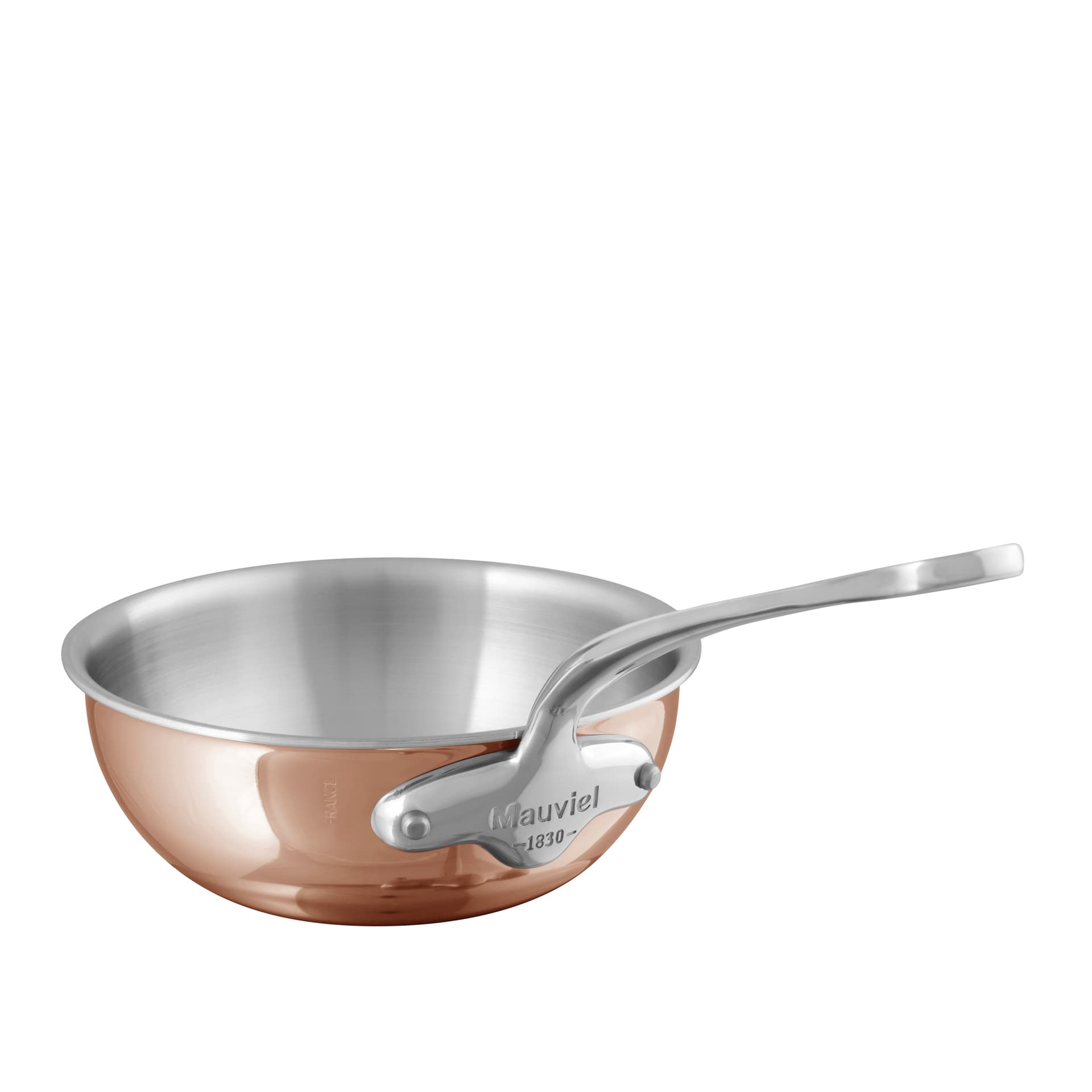 Mauviel - Sauté Pan M'6S Copper/Steel - 3,2 L - Stekepanner - Sølv,Kobber