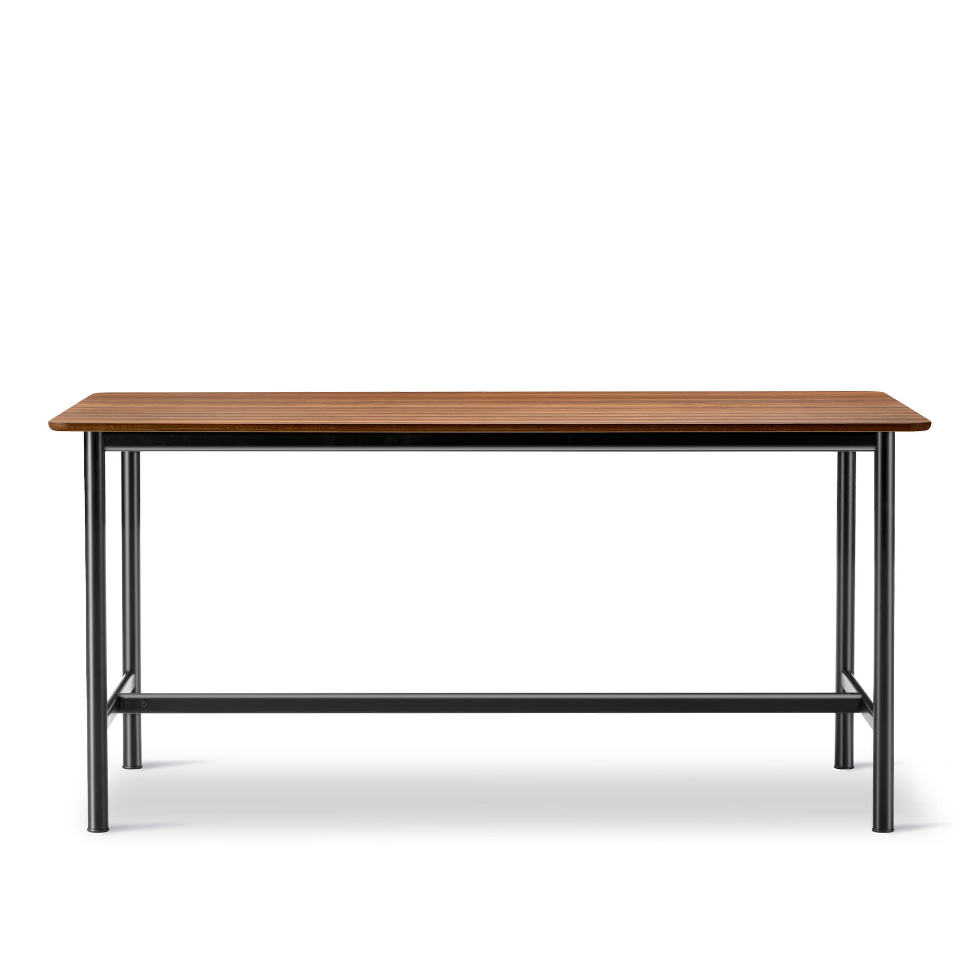 Fredericia Furniture - Plan Table - Table 200 x 100 cm - height 105 cm - Smoked oak - oiled - Rounded edge - Black - Skrivebord - Edward Barber & Jay Osgerby - Tre farget - Tre