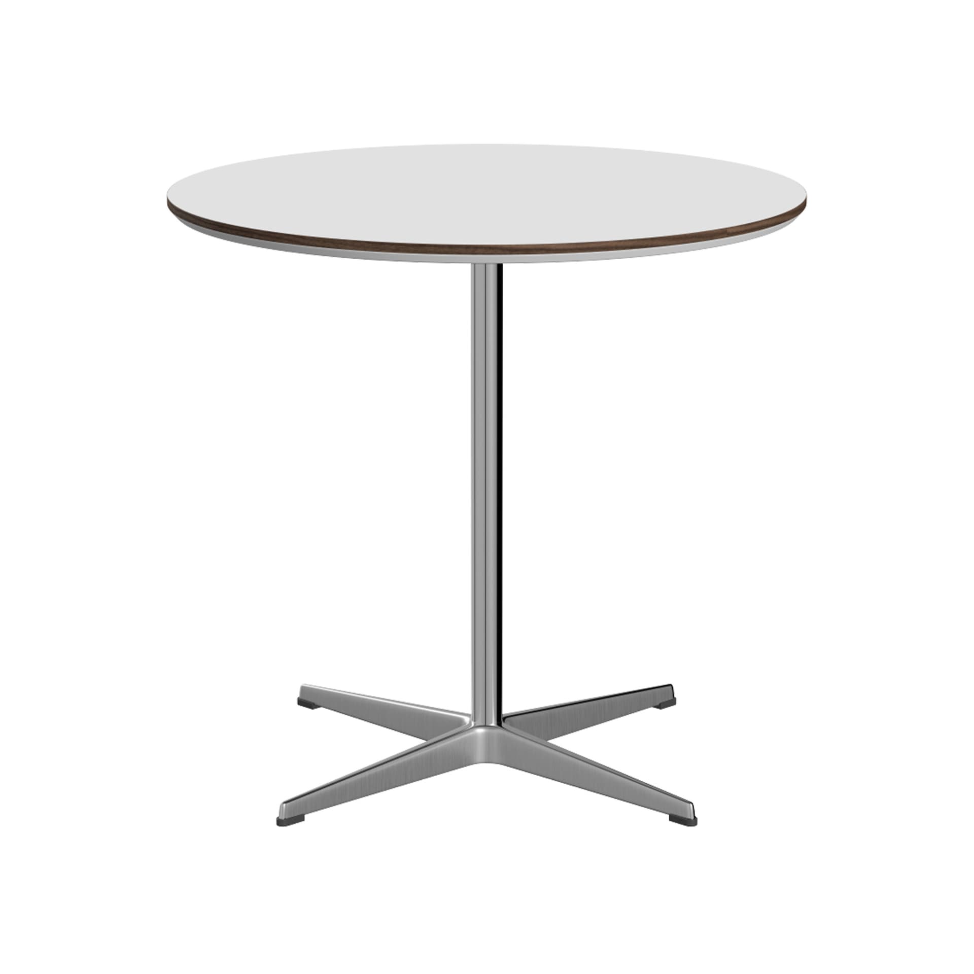 Fritz Hansen - A622 Cirkulär, Ø75 cm, Laminat Vit, 4-grenad stjärnfot - Spisebord - Arne Jacobsen,Piet Hein - Hvit - Laminat/Metall