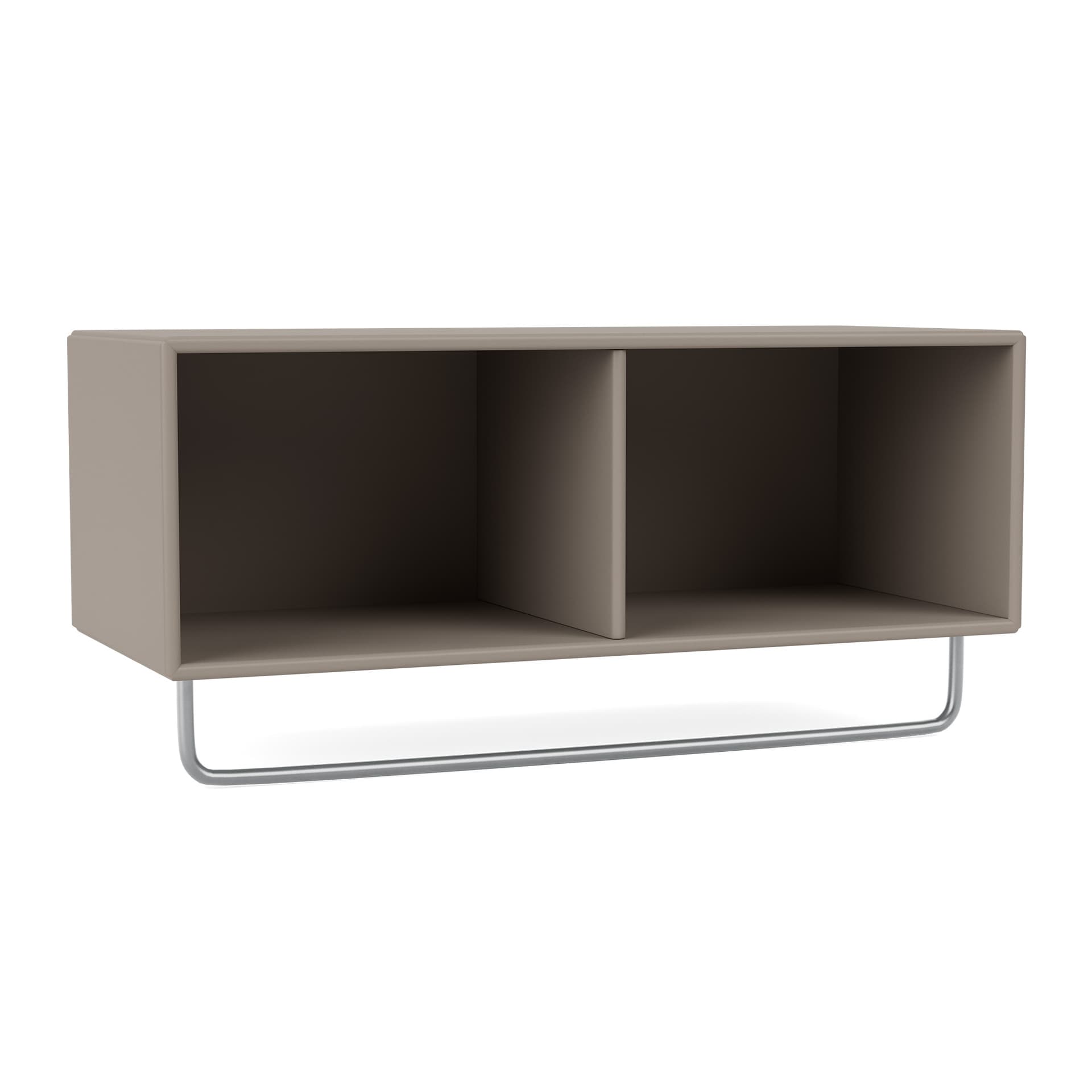 Montana - Coat Shelf With Clothes Rack 141-Truffle 04 Suspension Rails - Knekkstativer & Skooppbevaring - Peter J. Lassen - Beige - Tre