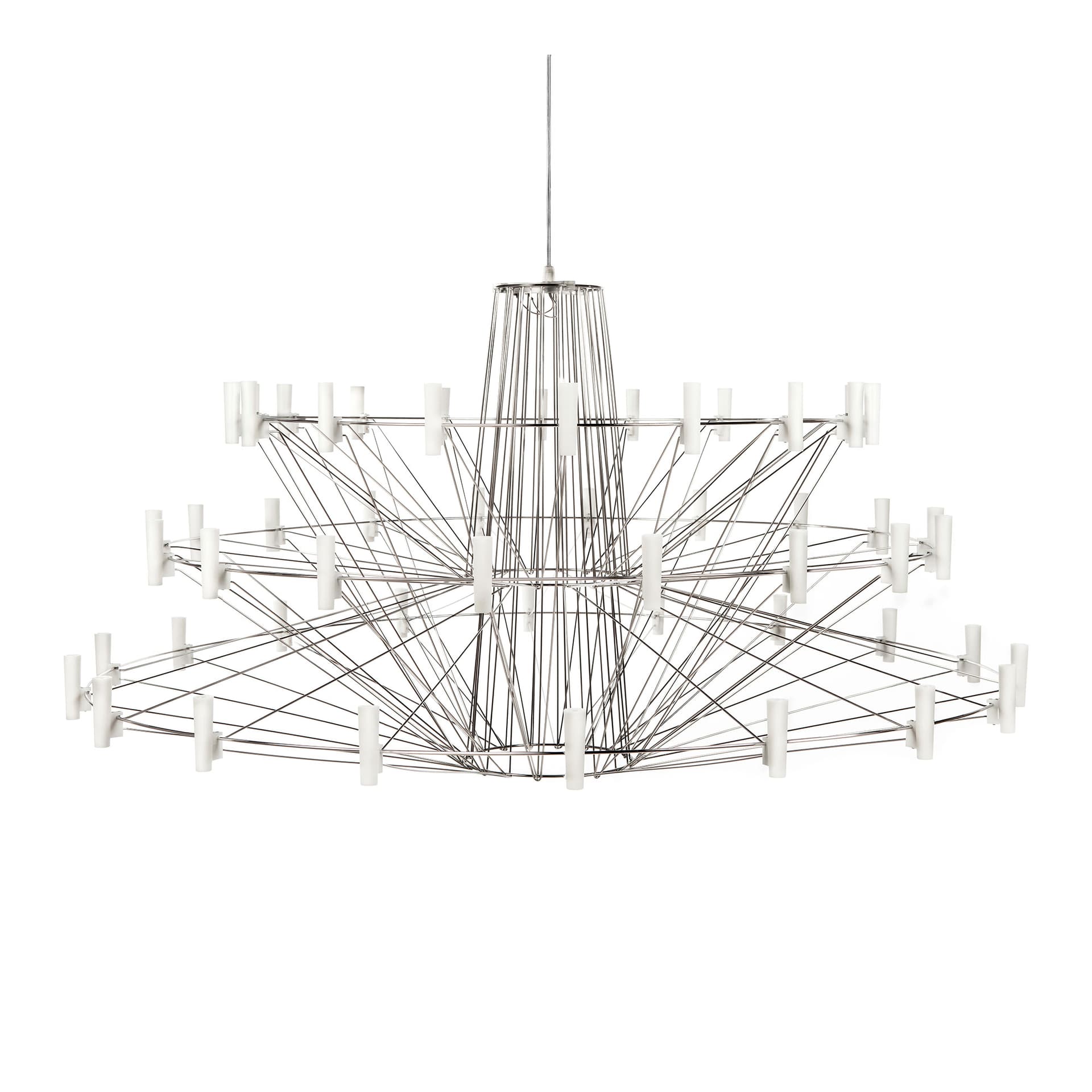 Moooi - Coppélia lysekrone stor krom med 54 LED-lys - Lysekroner - Arihiro Miyake - Sølv