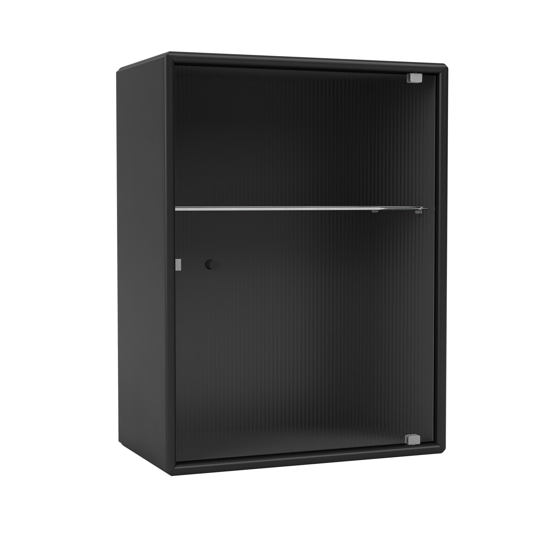 Montana - Ripple – Bathroom Cabinet 05-Black 04 Suspension Rails - Oppbevaringsskap - Peter J. Lassen - Svart - Tre