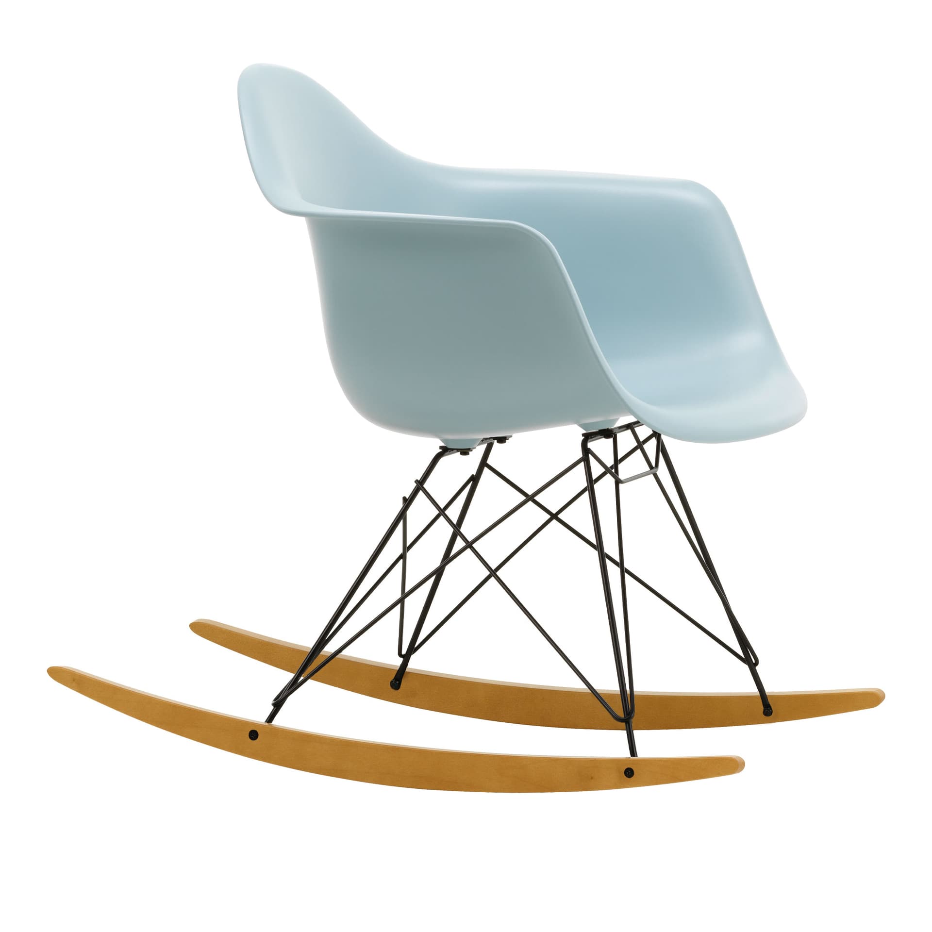 Vitra - Eames Plastic Armchair RAR - 23 Ice Grey - Basic Dark Base - Golden Maple - Lenestoler - Charles & Ray Eames - Grå - Metall/Tre/Plast