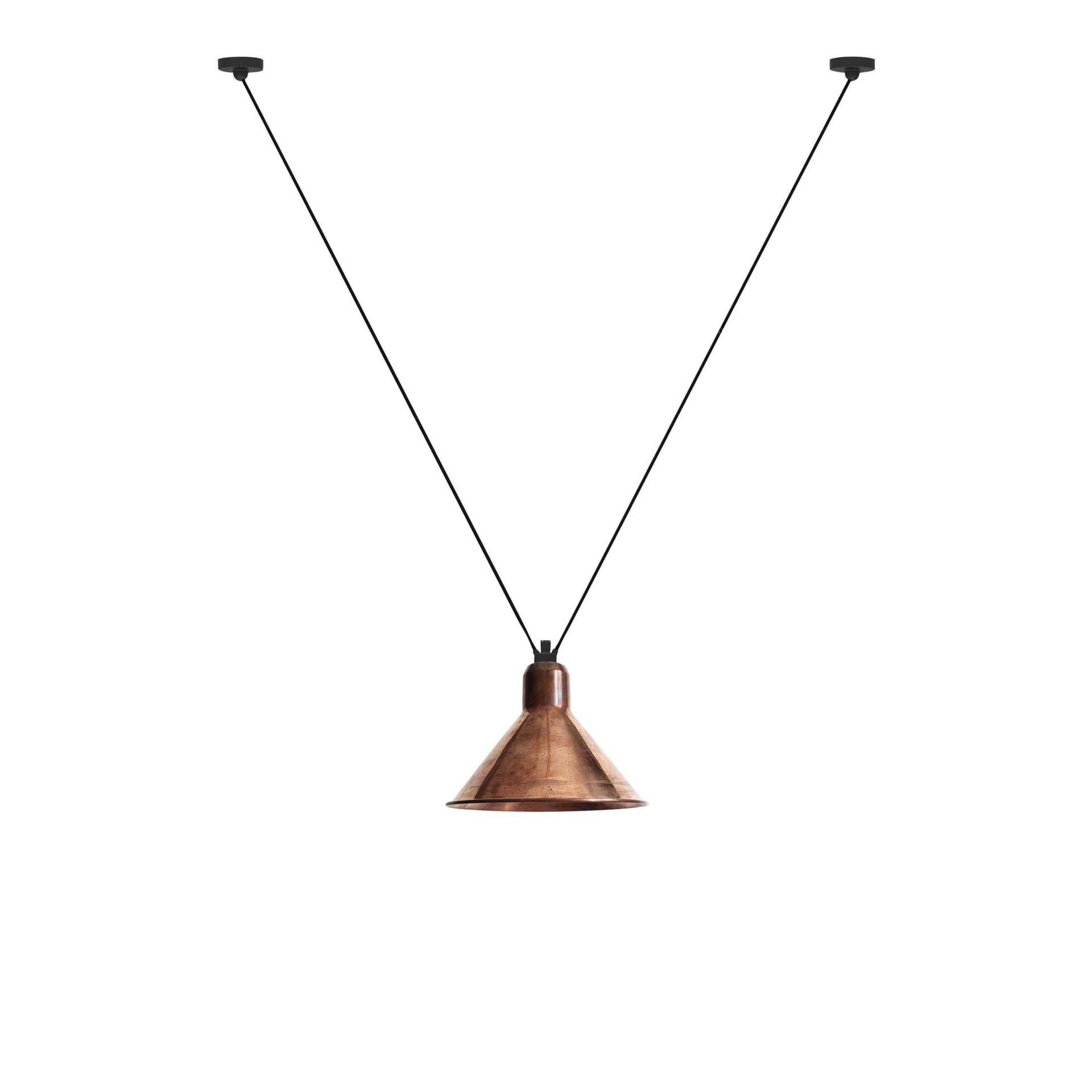 Lampe Gras - 323 XL Pendel Conical Raw Copper