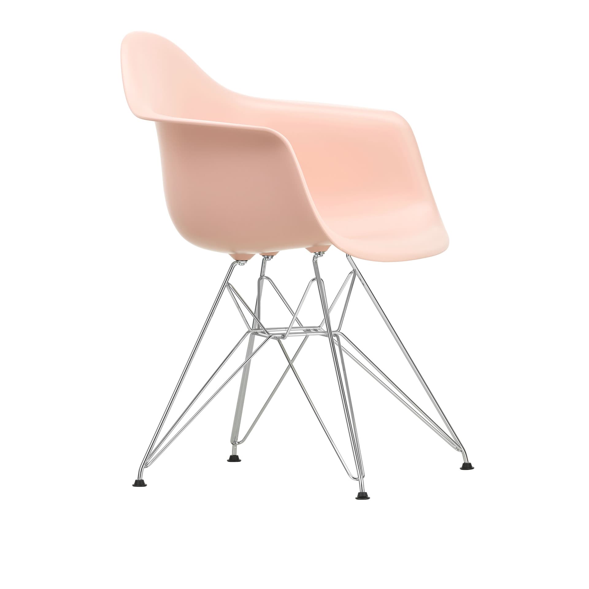 Vitra - Eames Plastic Armchair DAR - 41 Pale Rose - Chrome Base - Spisestoler - Charles & Ray Eames - Rosa - Metall/Plast