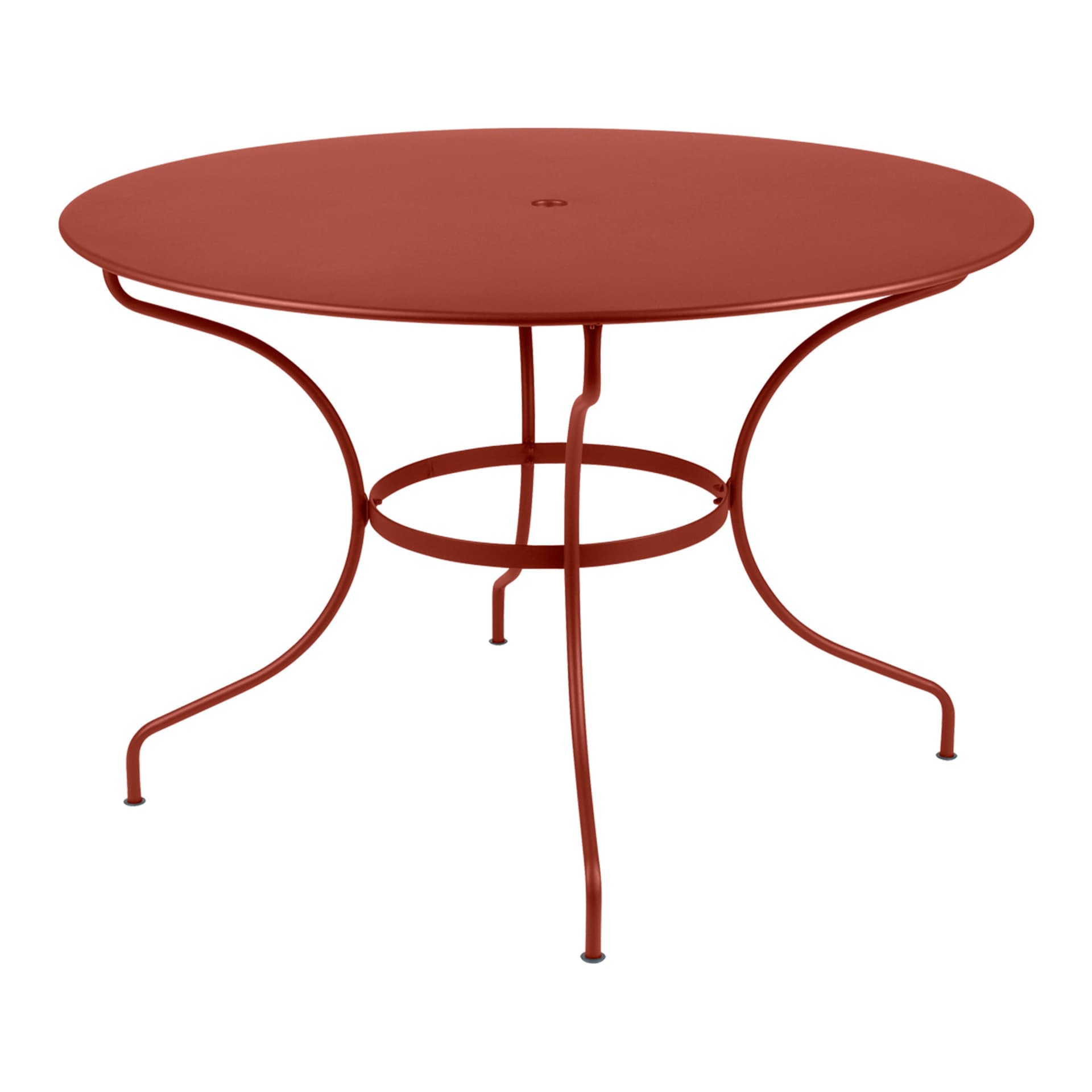 Fermob - Opera+ Table 117 cm Red Ochre 20 - Utendørs spisebord - Rød - Metall