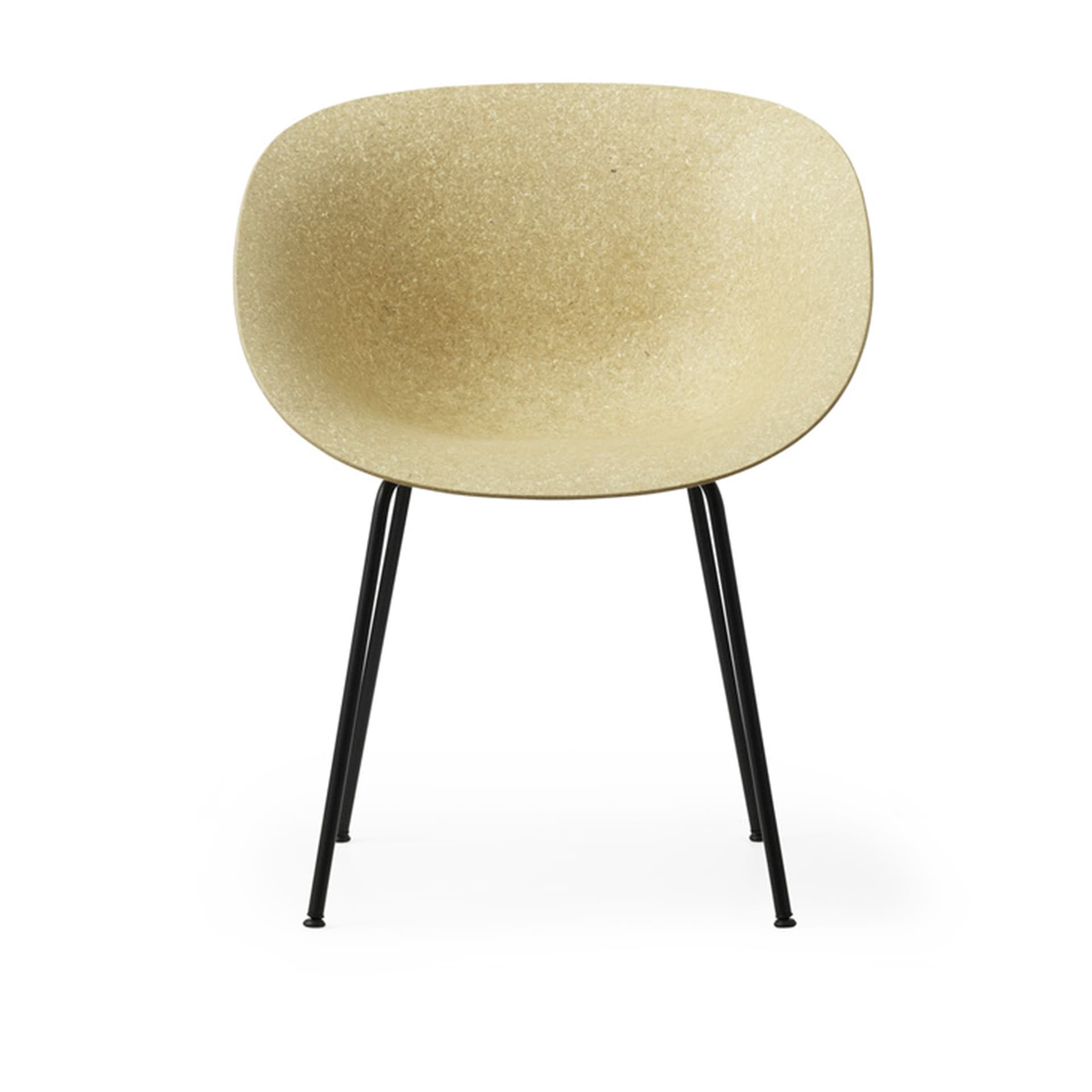 Normann Copenhagen - Mat Armchair Black Steel Hemp - Spisestoler - Foersom & Hiort-Lorenzen - Beige - Naturlig materiale/Metall