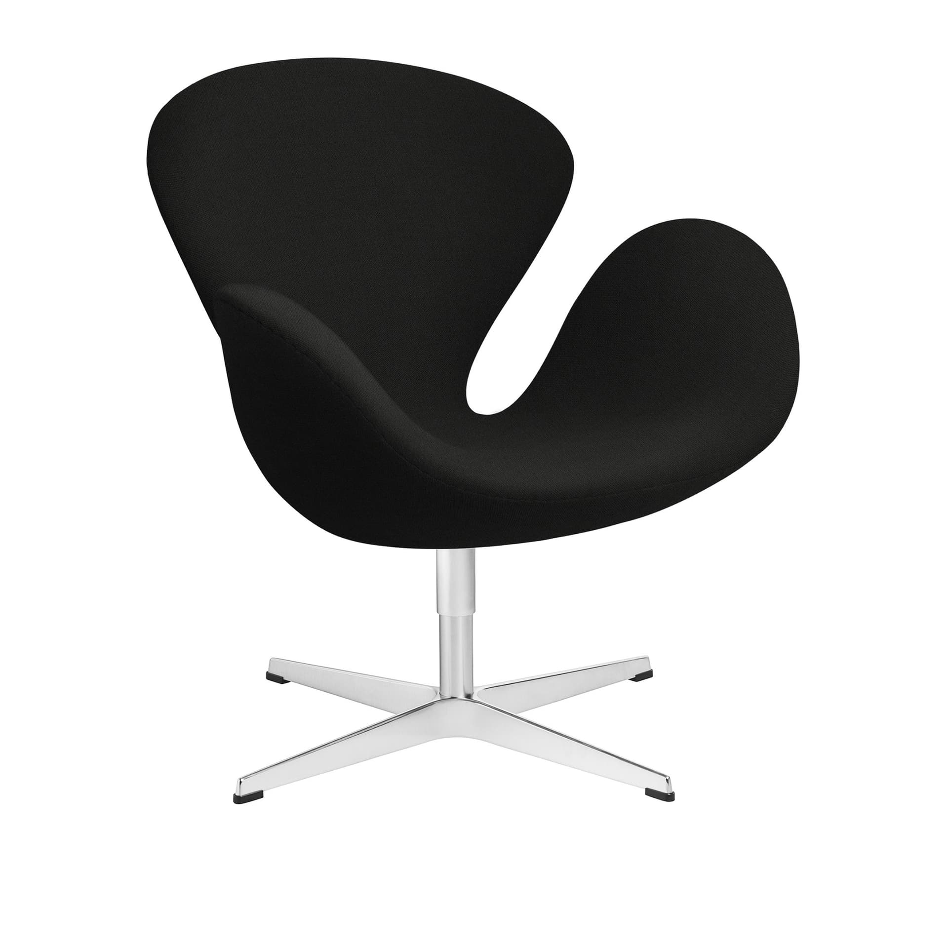 Fritz Hansen - Svanen Christianshavn Black Uni 1175 - Svingbare lenestoler - Arne Jacobsen - Metall/Skum/Ull