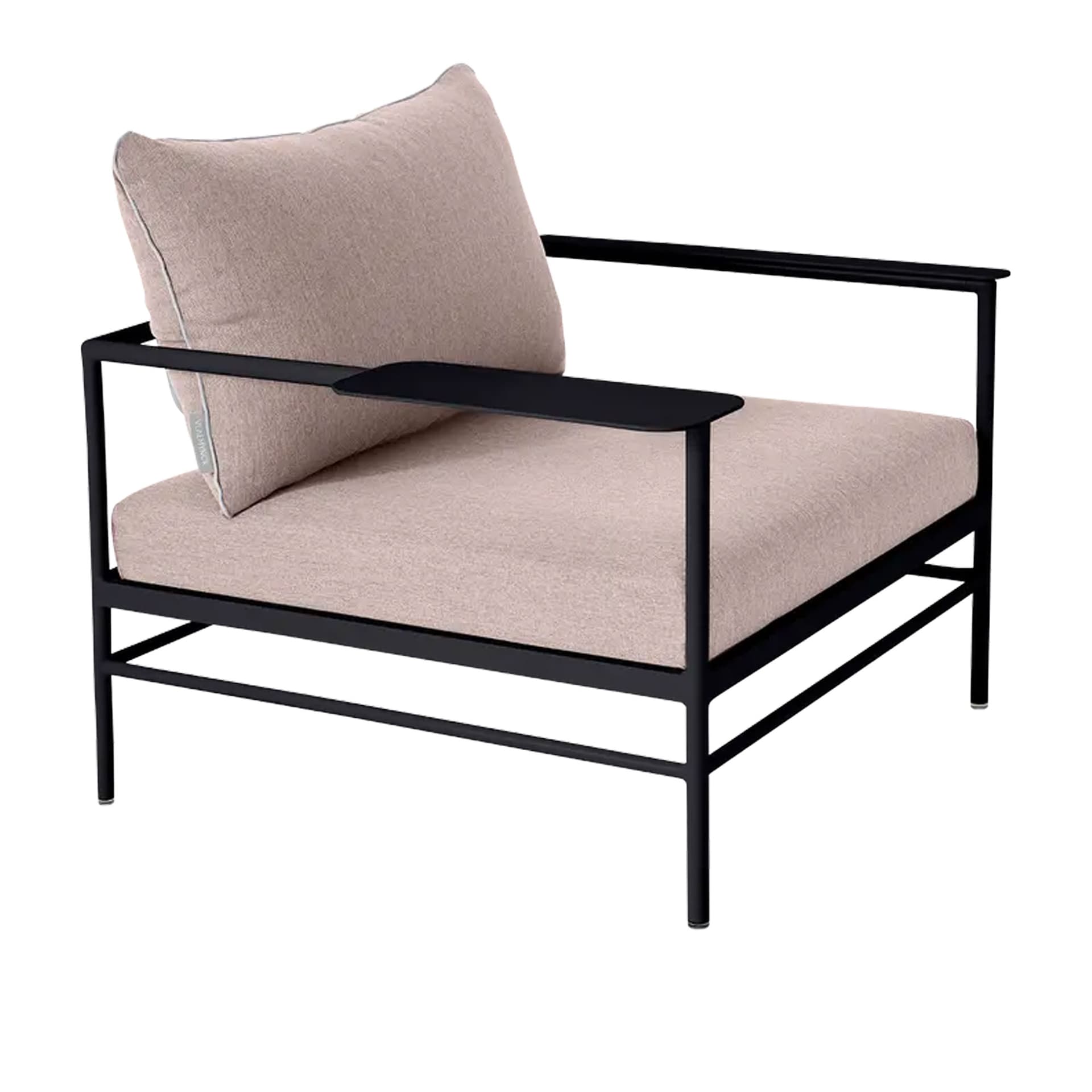 Fermob - Rivage, Low Armchair, Liquorice - Papyrus - Utendørs lenestoler - Beige