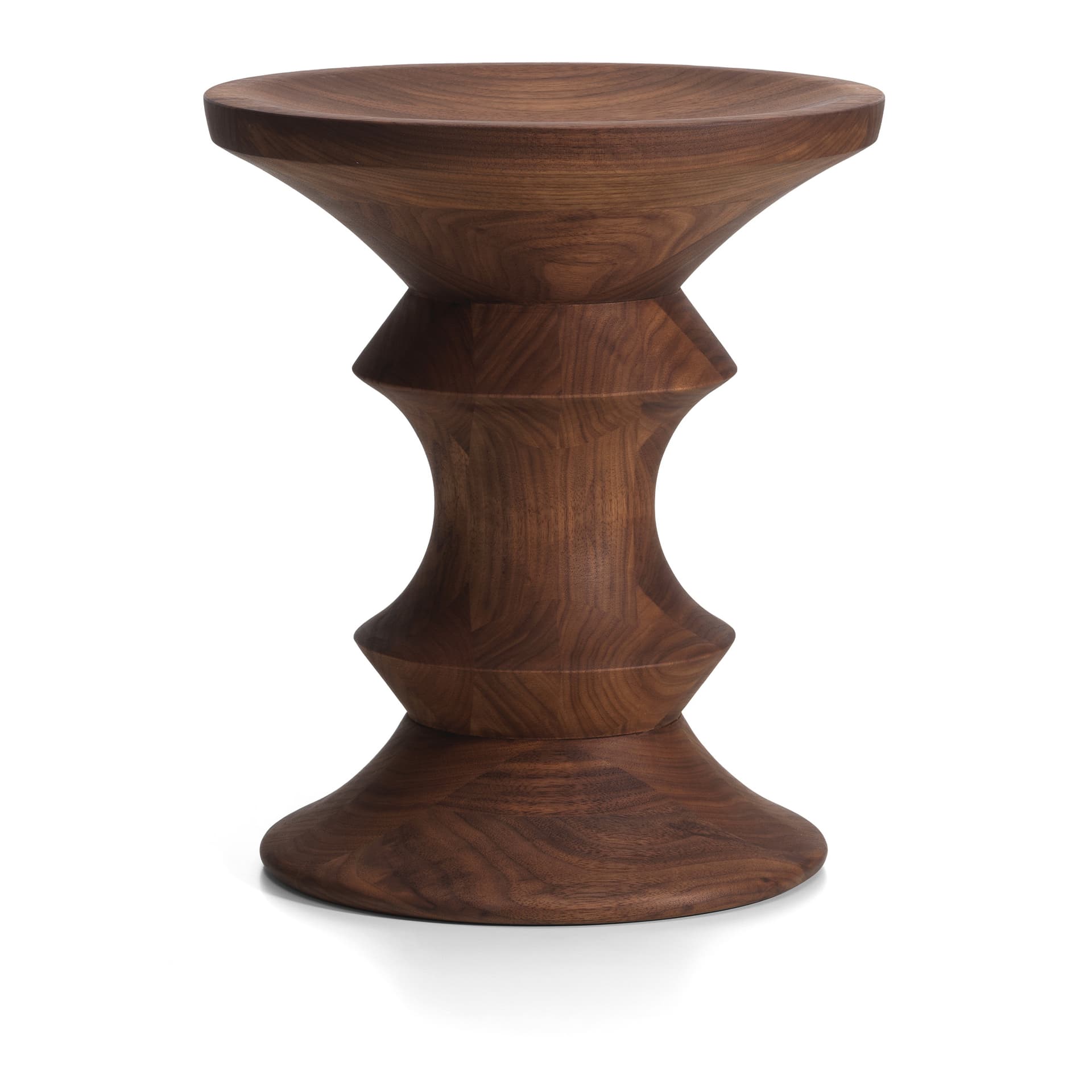 Vitra - Eames Stool, Model C Dark Walnut Hard Wax Oil - Krakker - Charles & Ray Eames - Tre