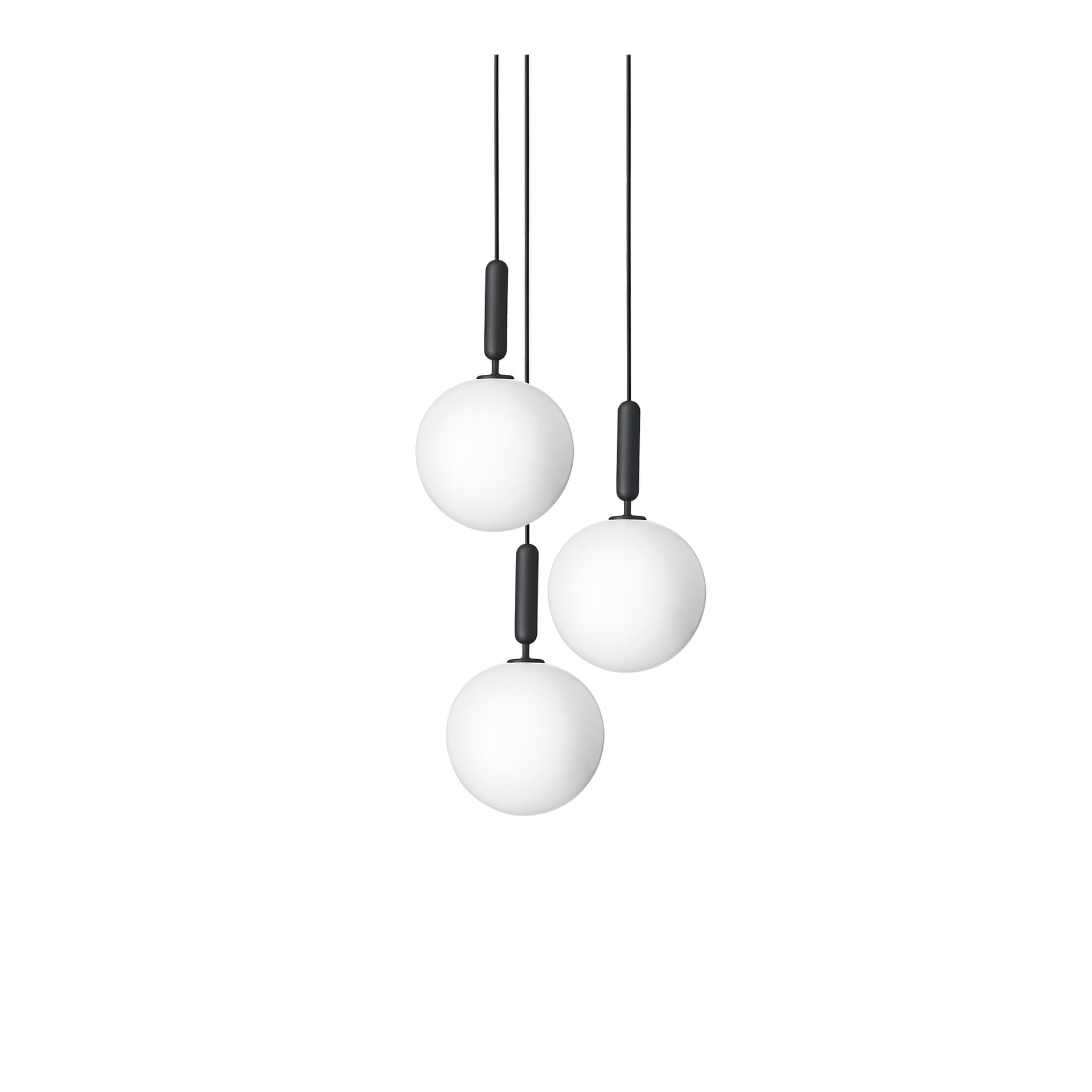 Nuura Aps - Miira 3 lysekrone, grå/opal, Ø 37 cm, 3 lyskilder Nuura