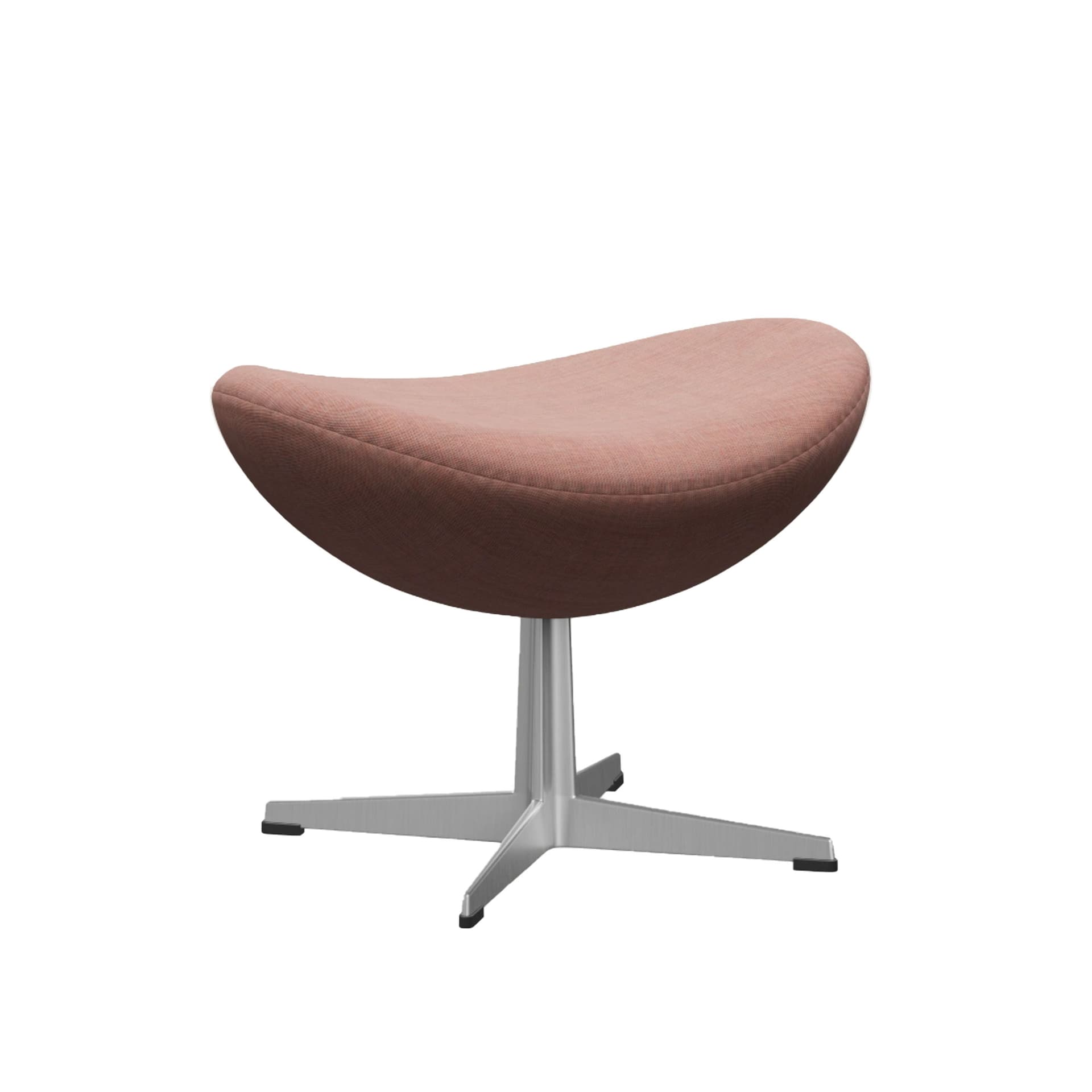 Fritz Hansen - Ägget Fotpall, Tyg, Canvas - 614 - Skamler & Taburetter - Arne Jacobsen - Rosa - Metall/Tekstilmateriale/Syntetisk materiale