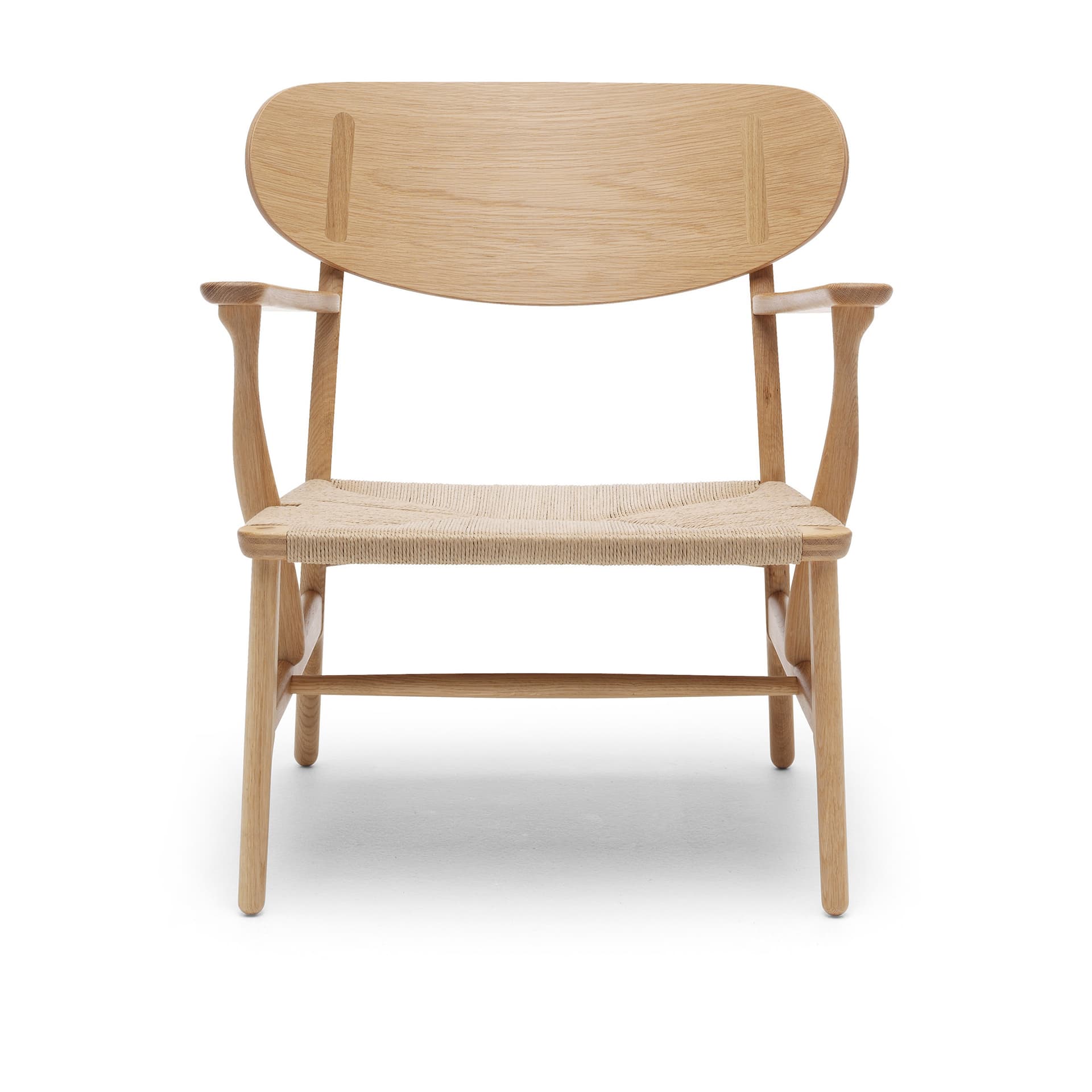Carl Hansen - CH22, Oiled Oak, Chord Natural - Lenestoler - Hans J. Wegner - Beige - Naturlig materiale/Tre