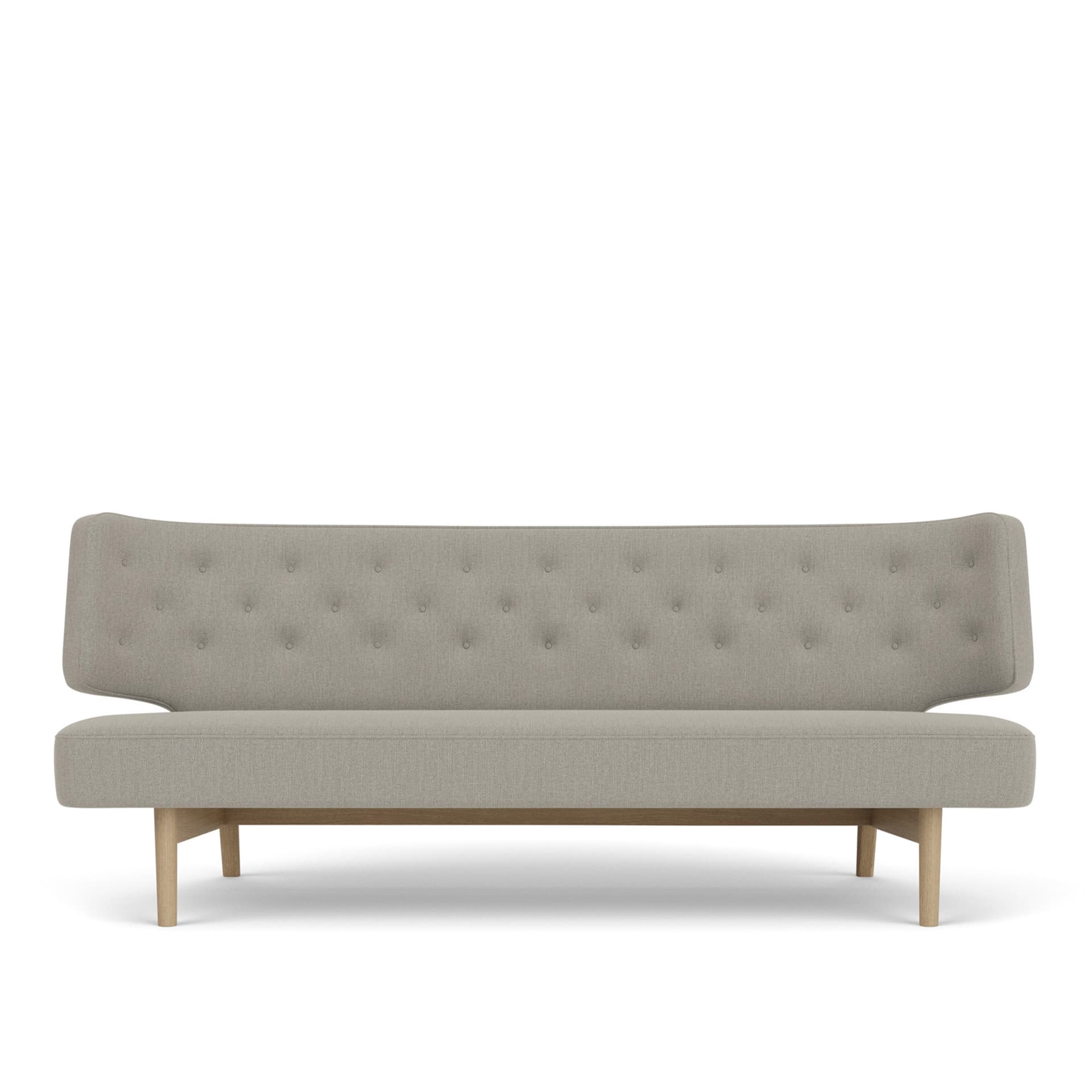 Audo Copenhagen - Radiohus Sofa P2 Natural Oak / Re-wool 0218 - Sofaer - Vilhelm Lauritzen - Beige