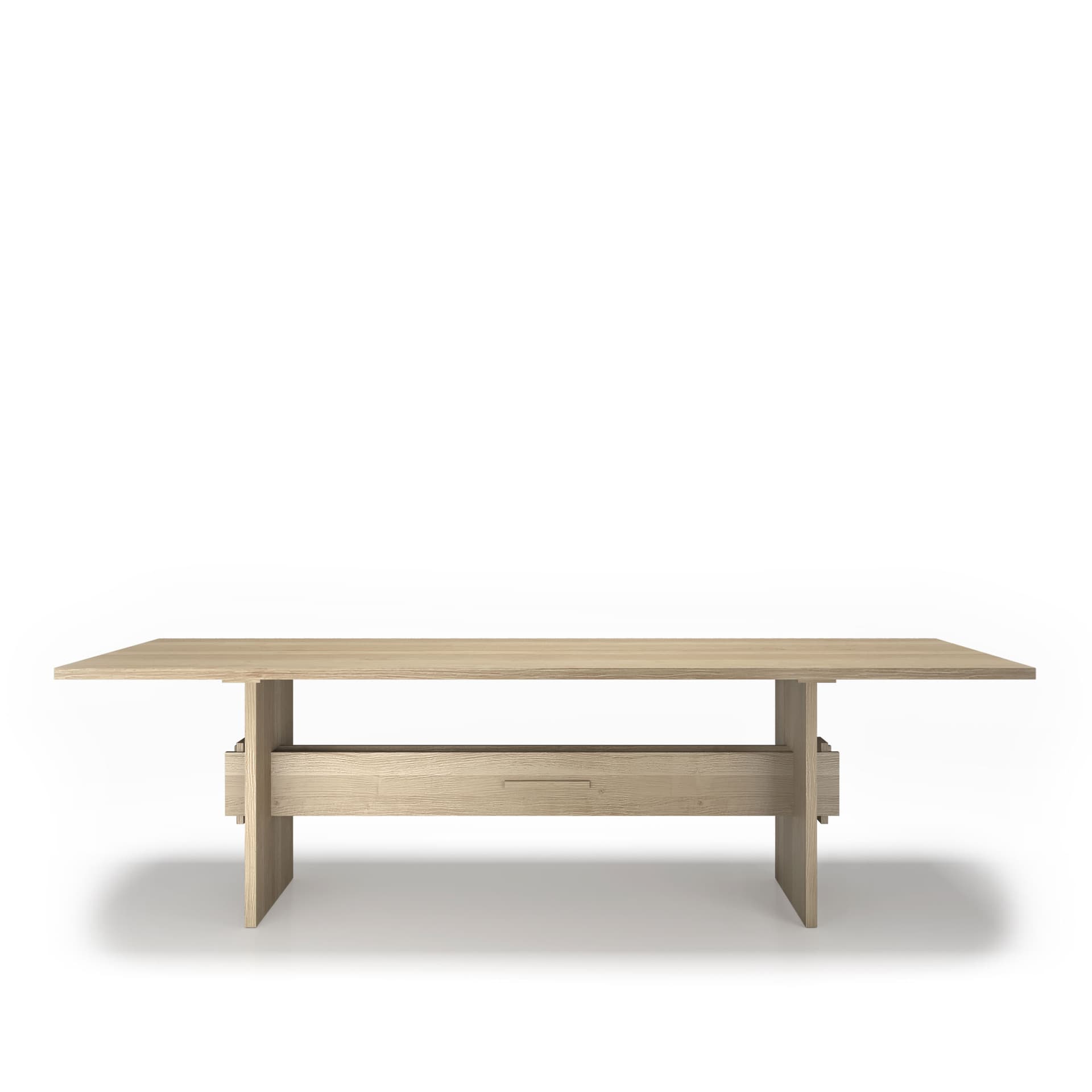 Dk3 - Jeppe Utzon Table #2 L300 x W100 x H72 cm  Max 2 extension leaves Oak - soap - Spisebord - Jeppe Utzon - Beige - Tre