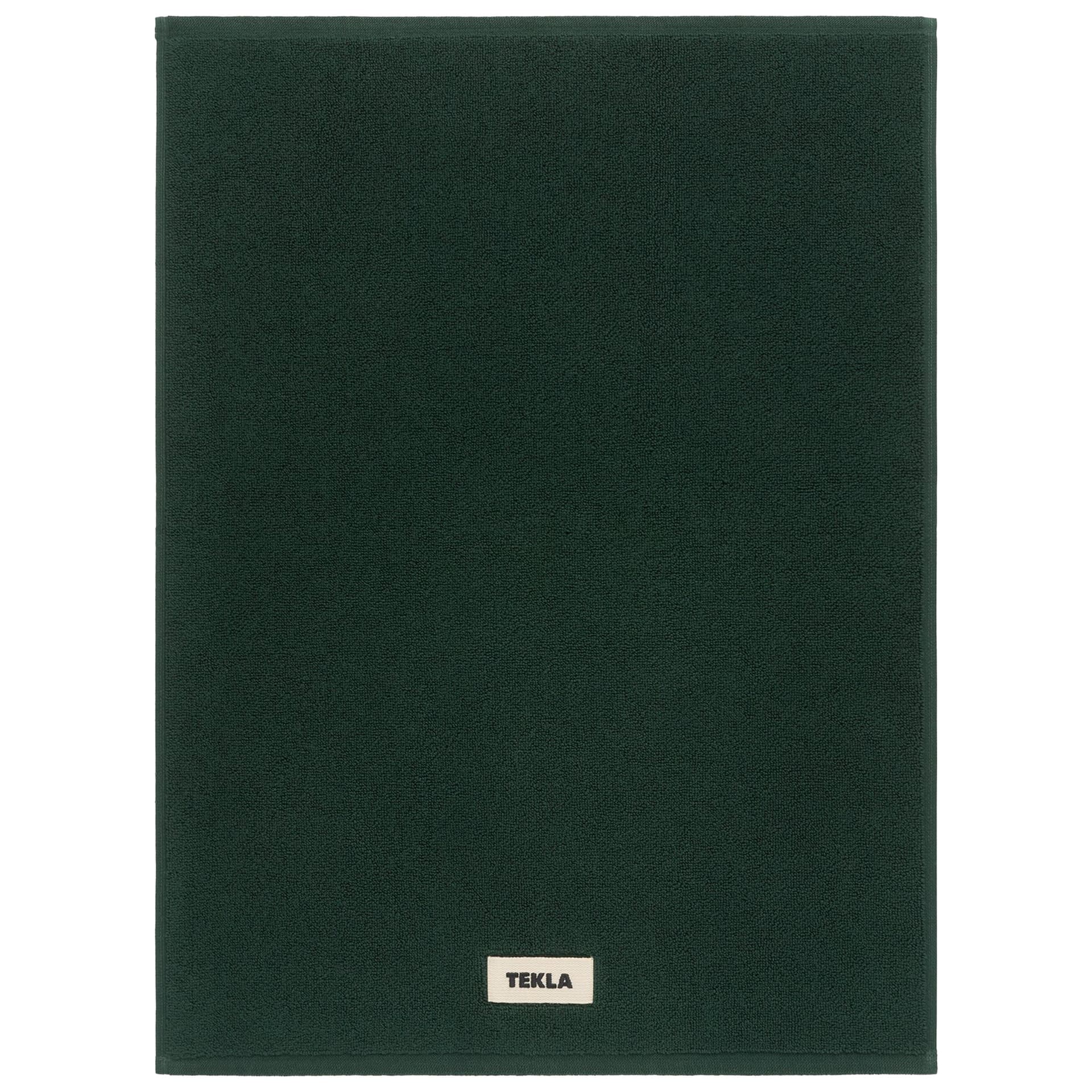 Tekla -  Terry Solid Forest Green badrumsmatta 50 x 70 cm - Baderomsmatter - Grønn