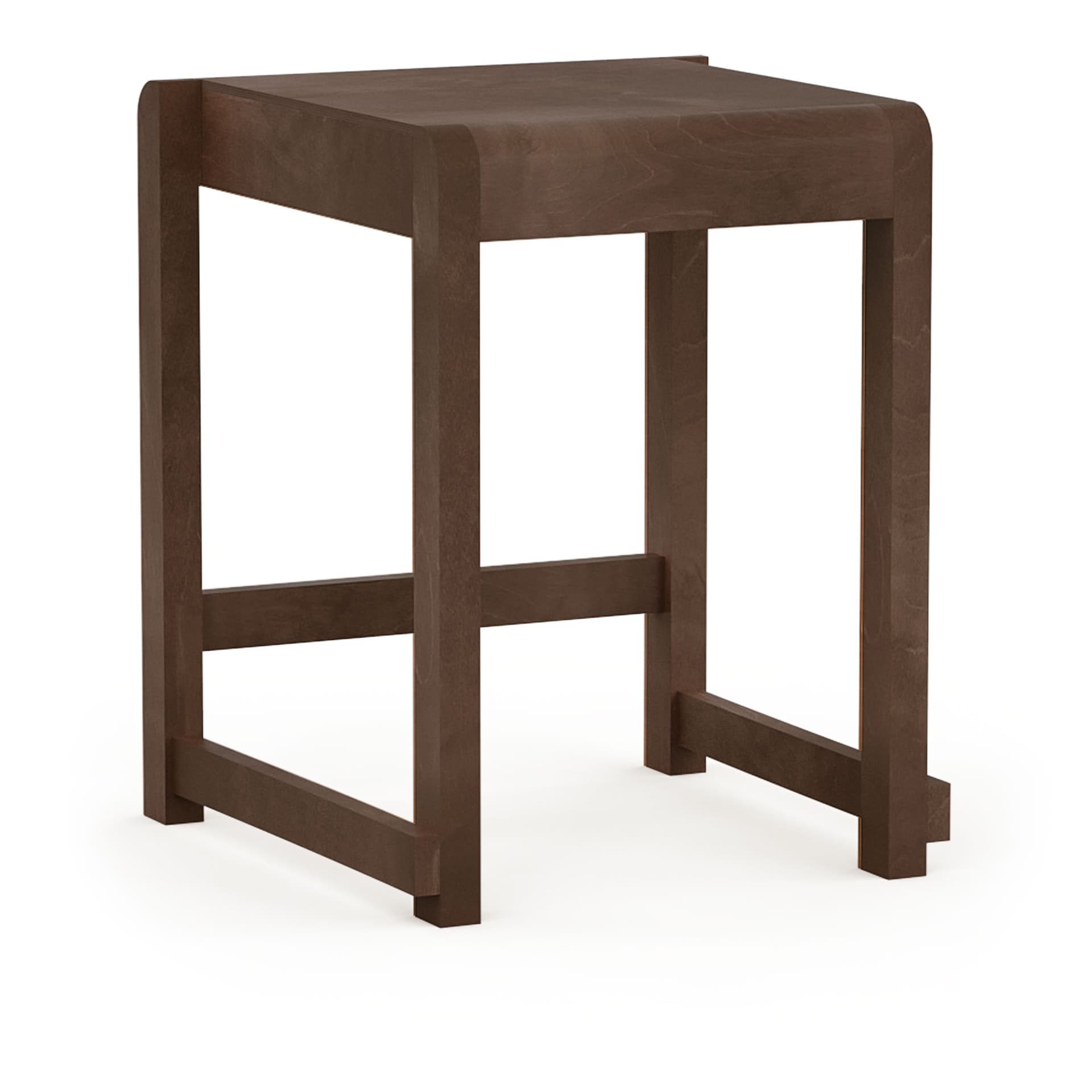 Frama - Low Stool 01 sittpall dark brown birch - Krakker - Brun - Tre