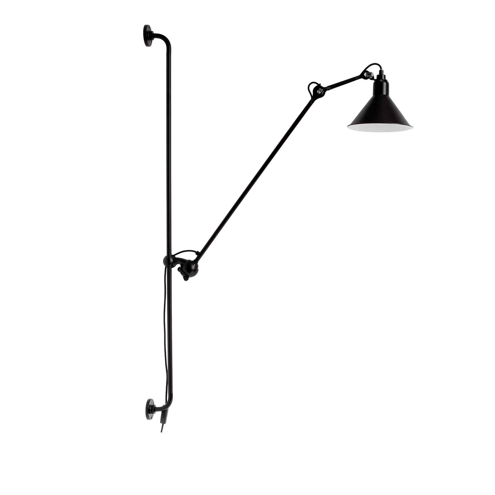 Lampe Gras - 214 Vegglampe Conic Svart