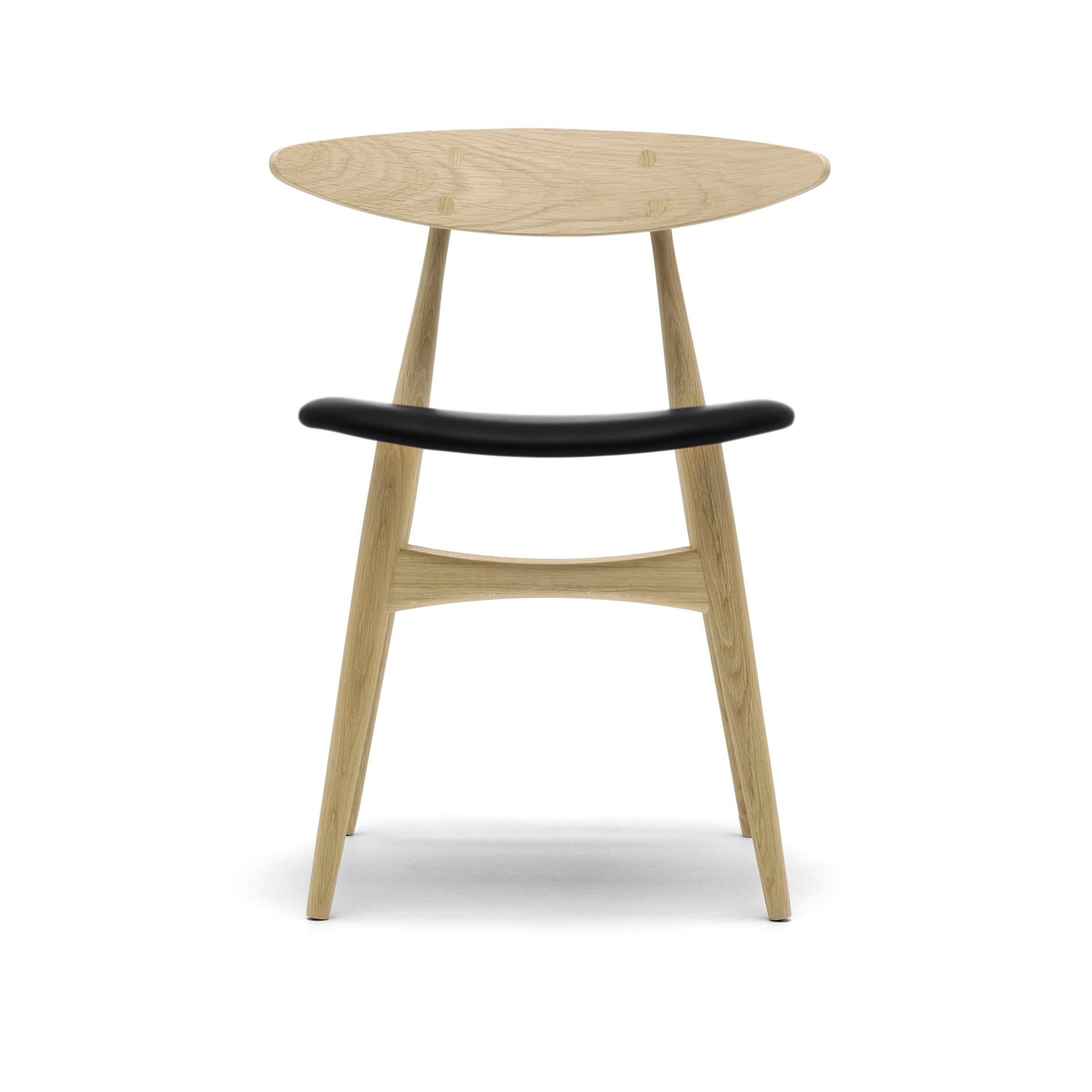 Carl Hansen - CH33P - Klädd sits, Oljad Ek, Lädergrupp C Sif - 98 - Spisestoler - Hans J. Wegner - Tre farget - Tre