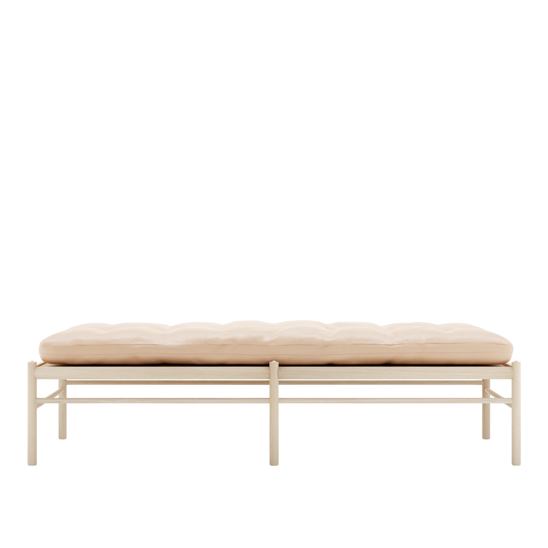 Carl Hansen - OW150, Tvålad Ek, Lädergrupp C Sif - 90 - Dagsenger - Ole Wanscher - Beige