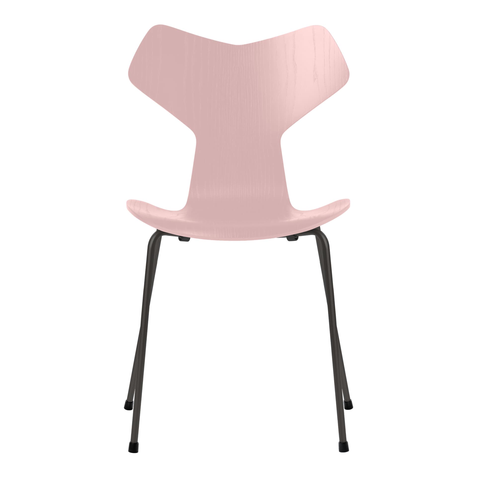 Fritz Hansen - Grand Prix 3130 Pale Rose Färgad Ask/Warm Graphite - Spisestoler - Arne Jacobsen - Rosa - Metall/Tre