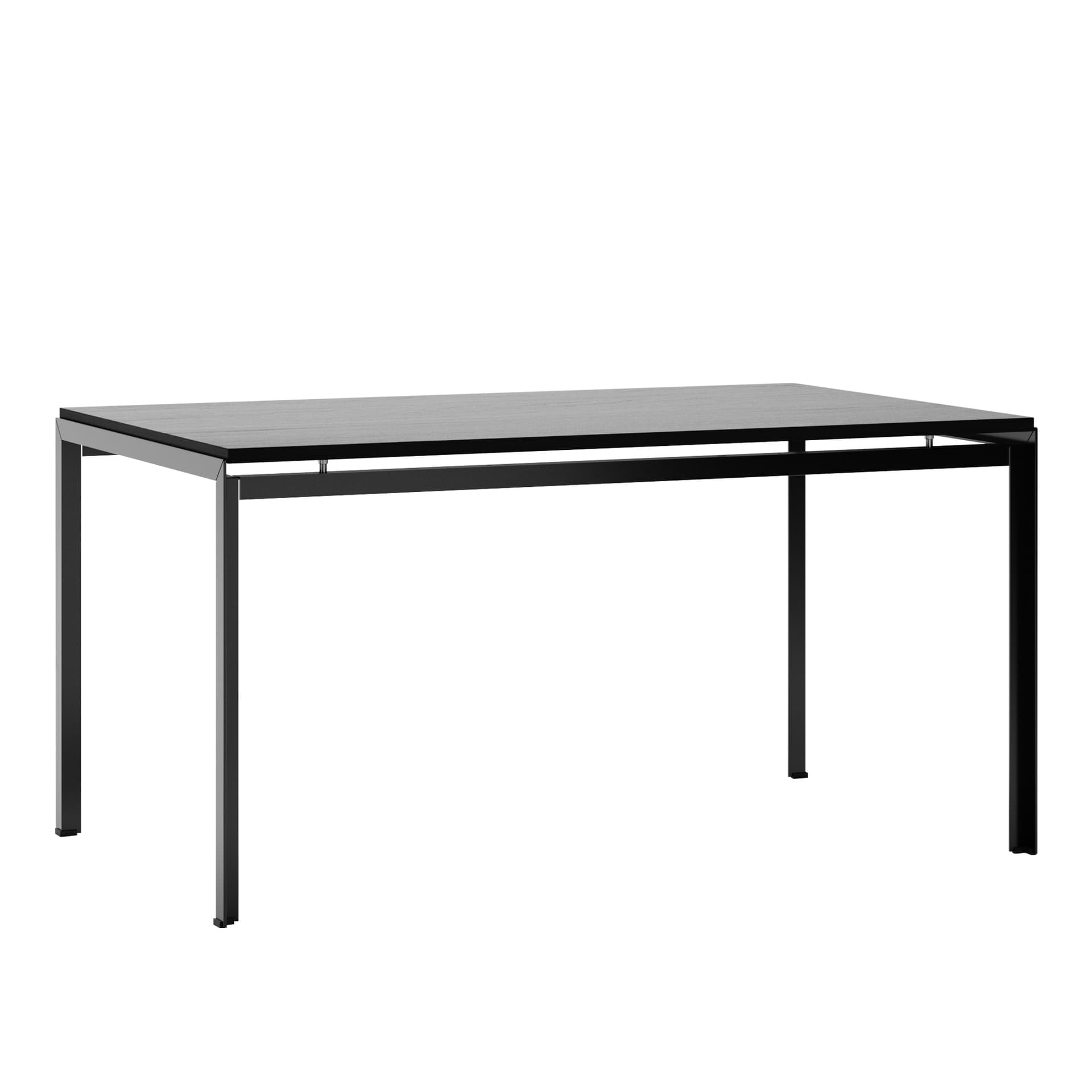 Carl Hansen - PK52A - Skrivbord, Svartlackad Ek, Svart pulverlack - Skrivebord - Poul Kjærholm - Svart - Metall/Tre