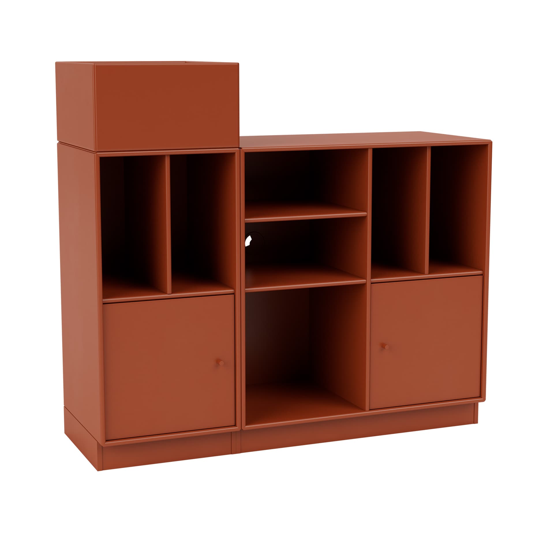 Montana - SPIN III Vinyl Storage, 07-Plinth 7 cm, 162 Hokkaido - Oppbevaringsskap - Peter J. Lassen - Rød