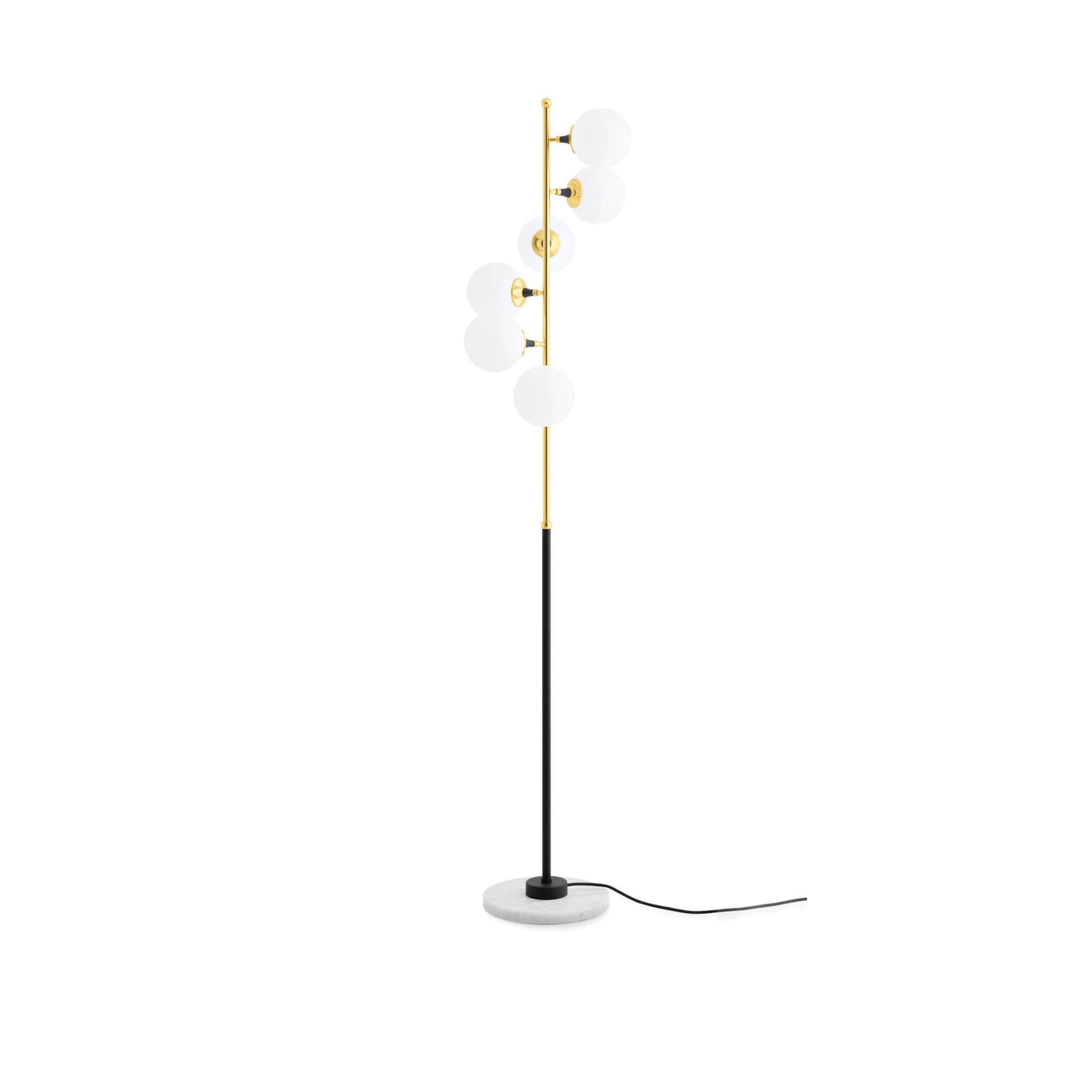 Stilnovo - Galassia Floor Lamp Gold/White - Skjermlamper - Hvit