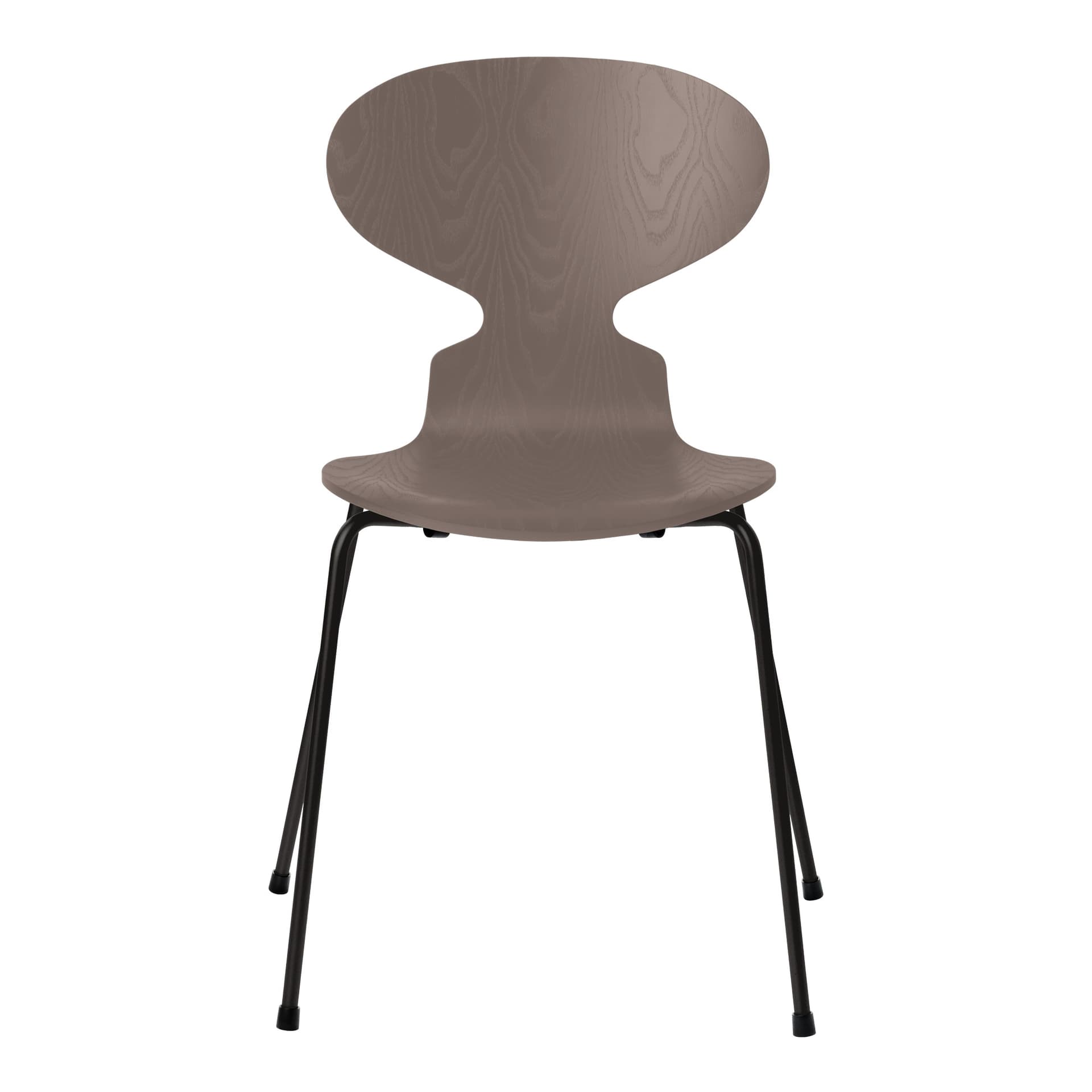 Fritz Hansen - Ant 3101 farget asketrefinér stålstativ svart deep clay - Spisestoler - Arne Jacobsen - Grå - Metall/Tre