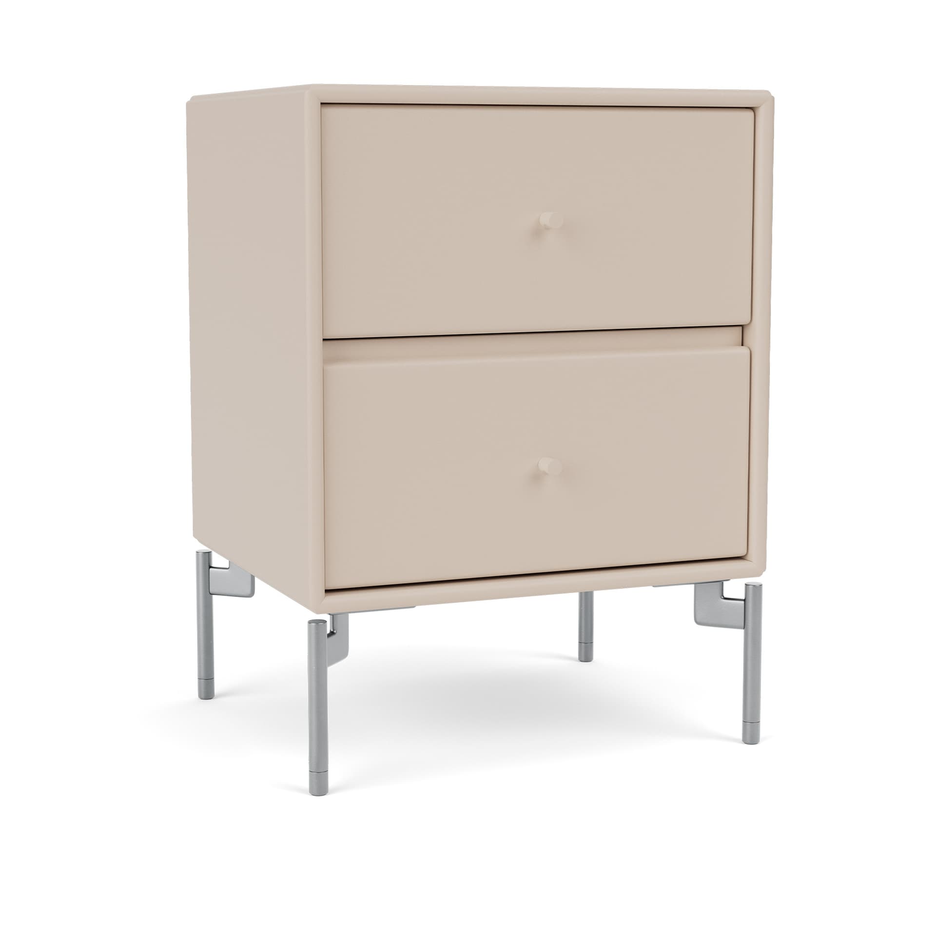 Montana - Drift Drawer Module 168-Clay Matt Chrome - Nattbord - Peter J. Lassen - Beige - Tre