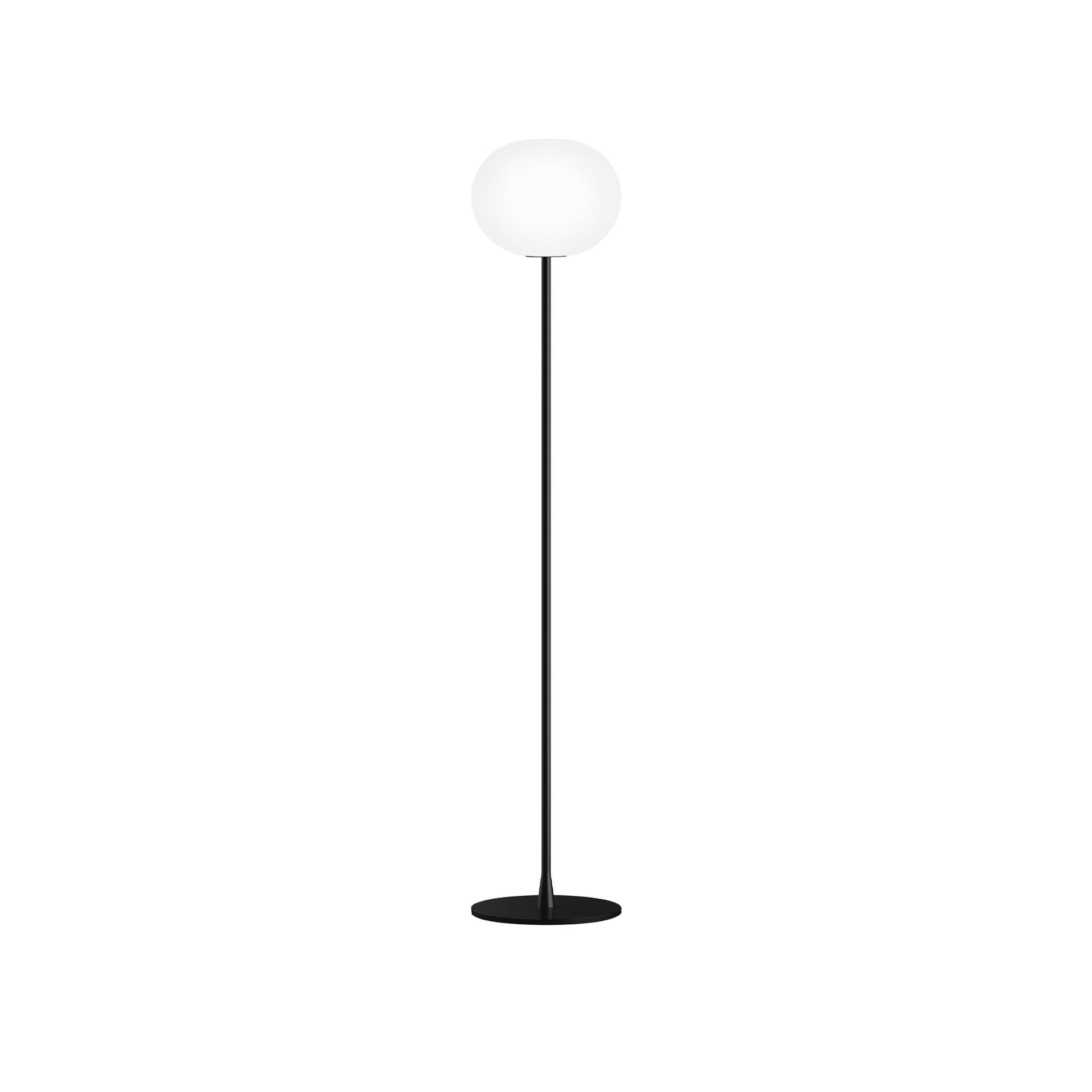 FLOS - Glo-Ball F2 gulvlampe Matt Black/Opal