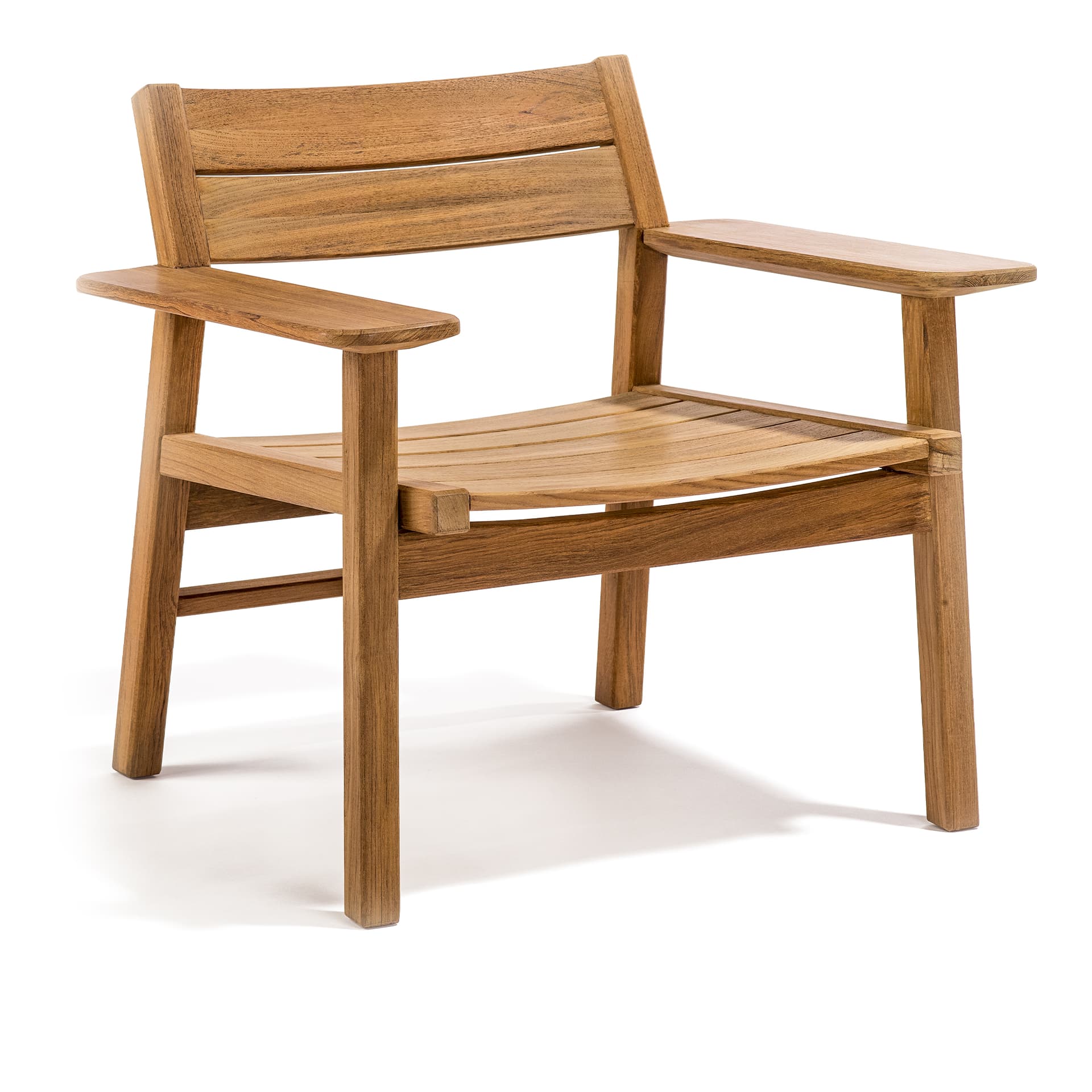 Skargaarden - Djurö Lounge Chair Teak - Utendørs lenestoler - Matilda Lindblom - Tre farget - Tre/Tekstilmateriale